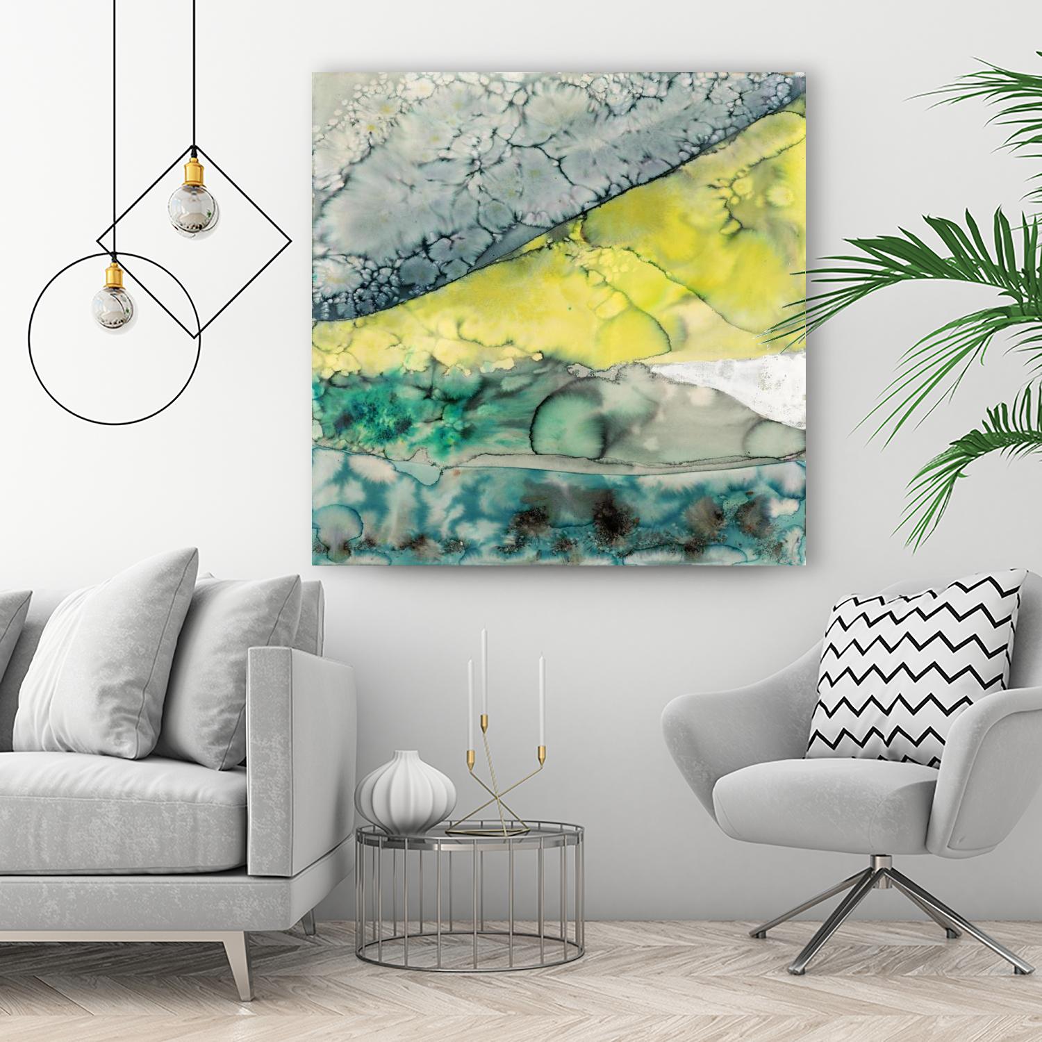 Water Hills by Laura VanHorne on GIANT ART - turquoise abstract