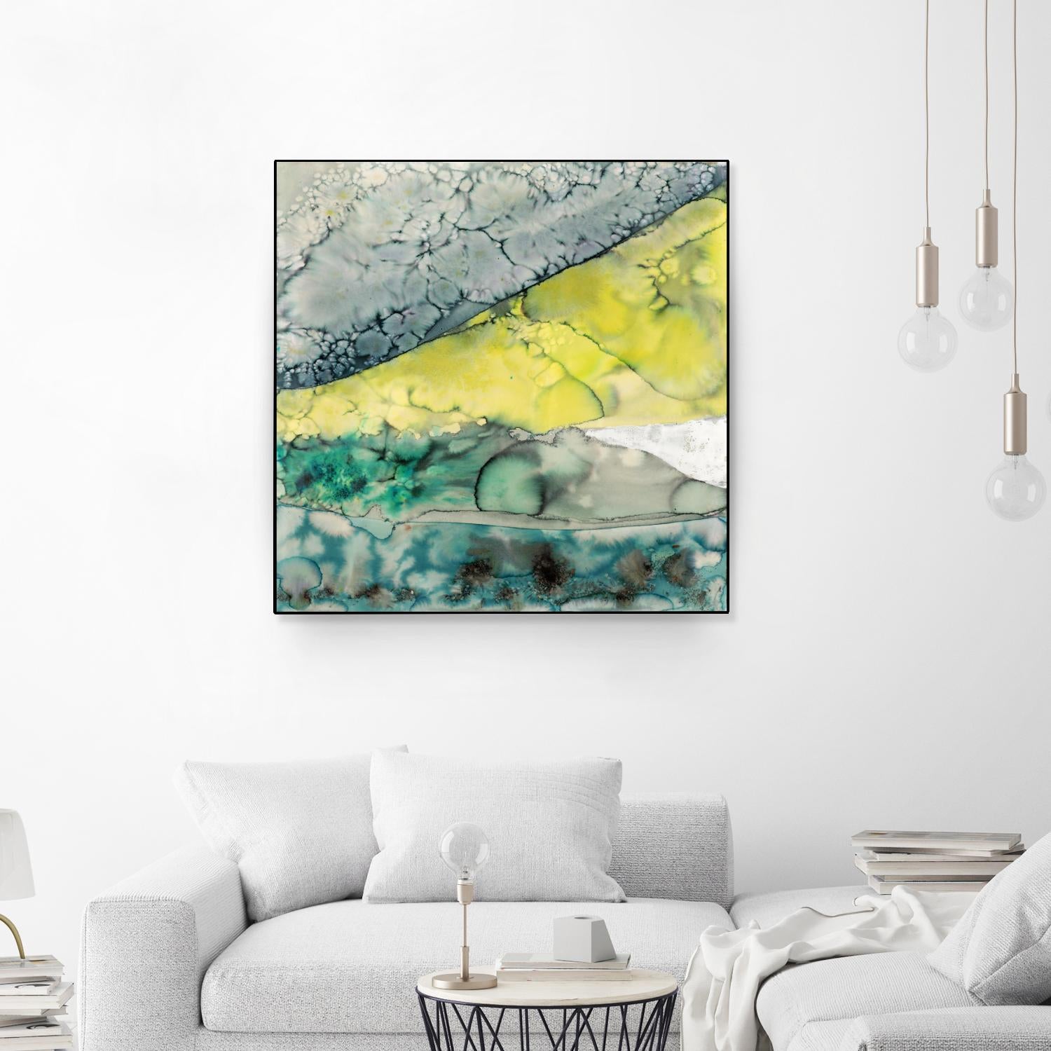 Water Hills by Laura VanHorne on GIANT ART - turquoise abstract