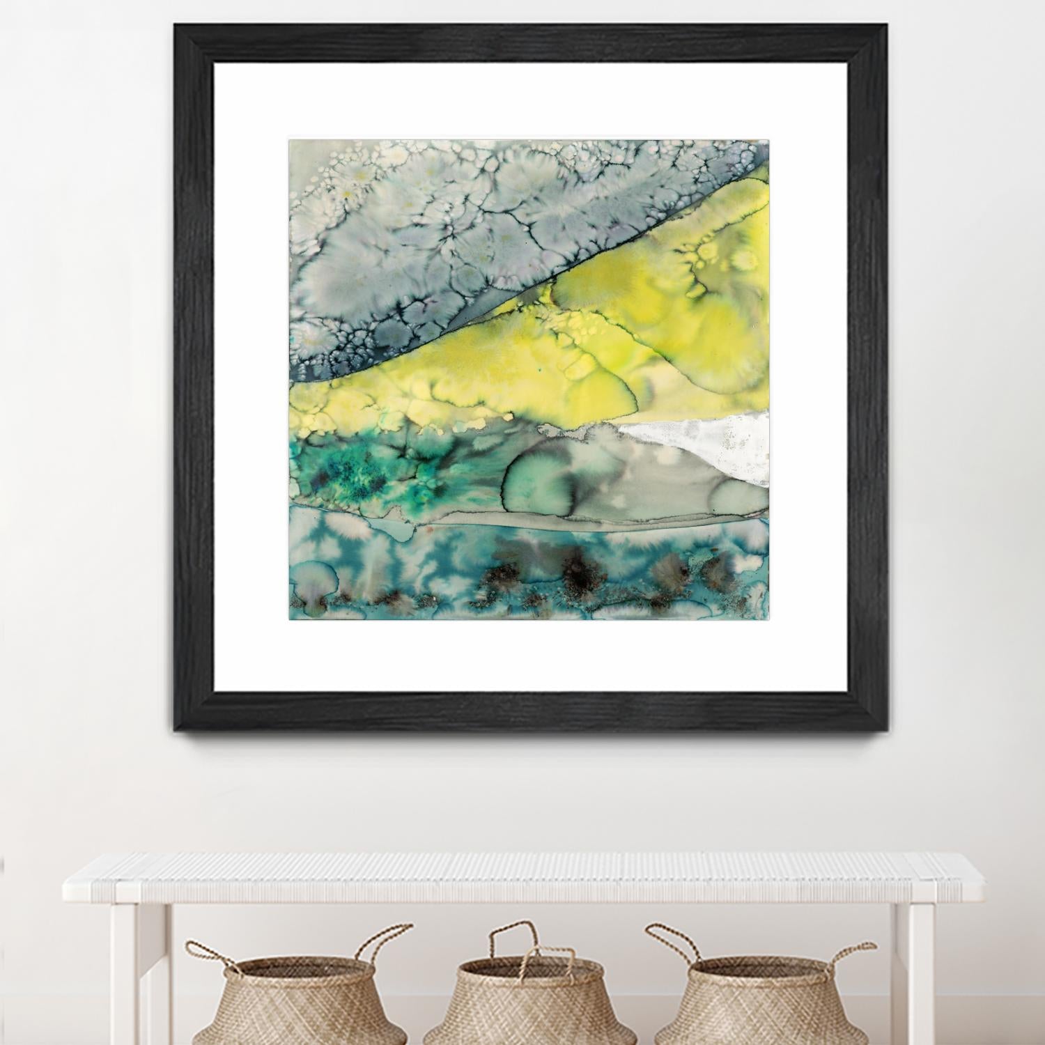 Water Hills by Laura VanHorne on GIANT ART - turquoise abstract