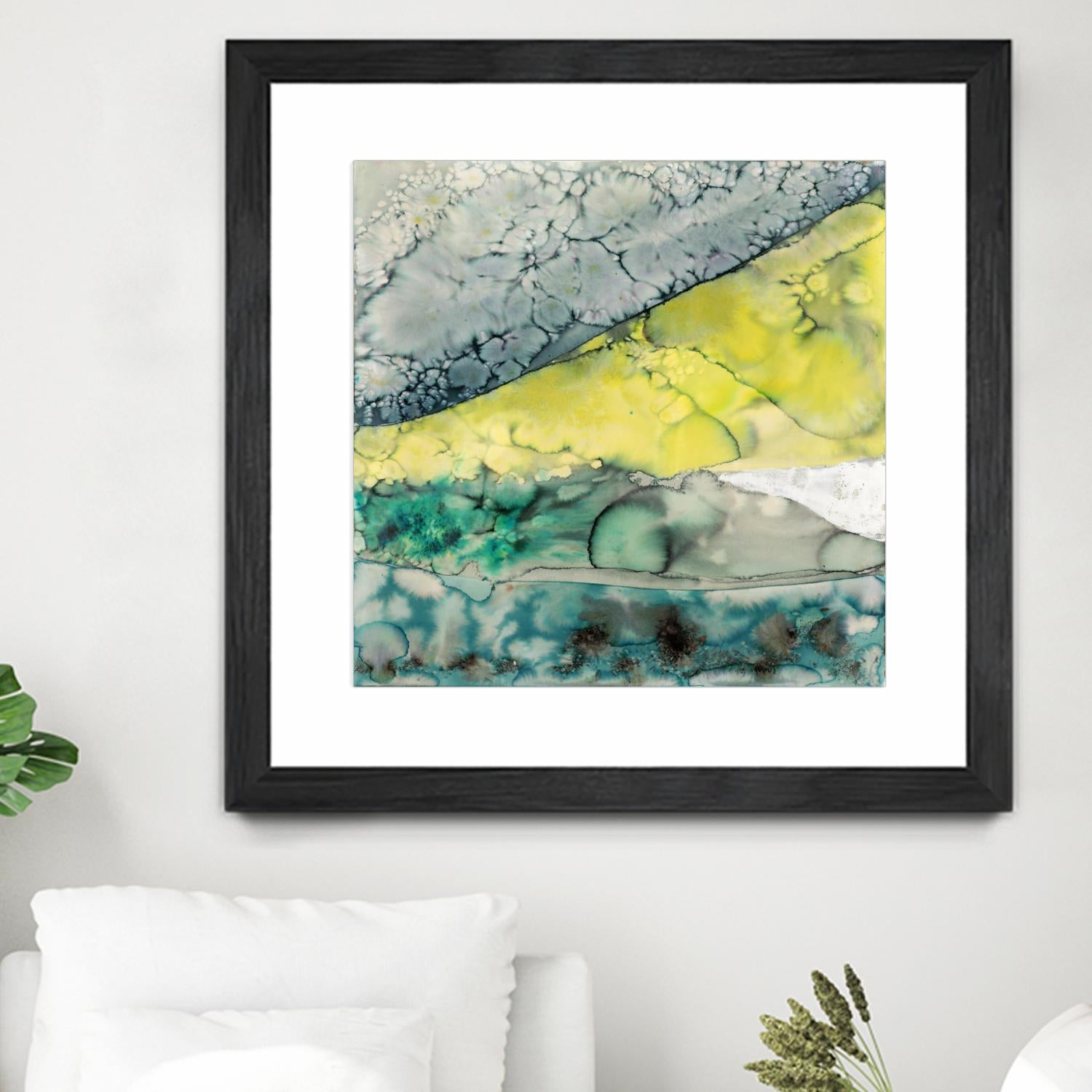 Water Hills by Laura VanHorne on GIANT ART - turquoise abstract