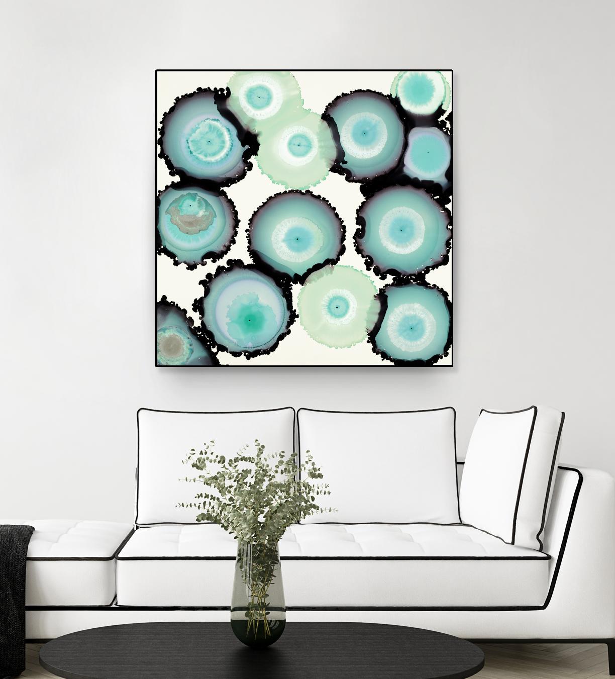 Light Blue Geode by Laura Van Horne on GIANT ART - beige abstract