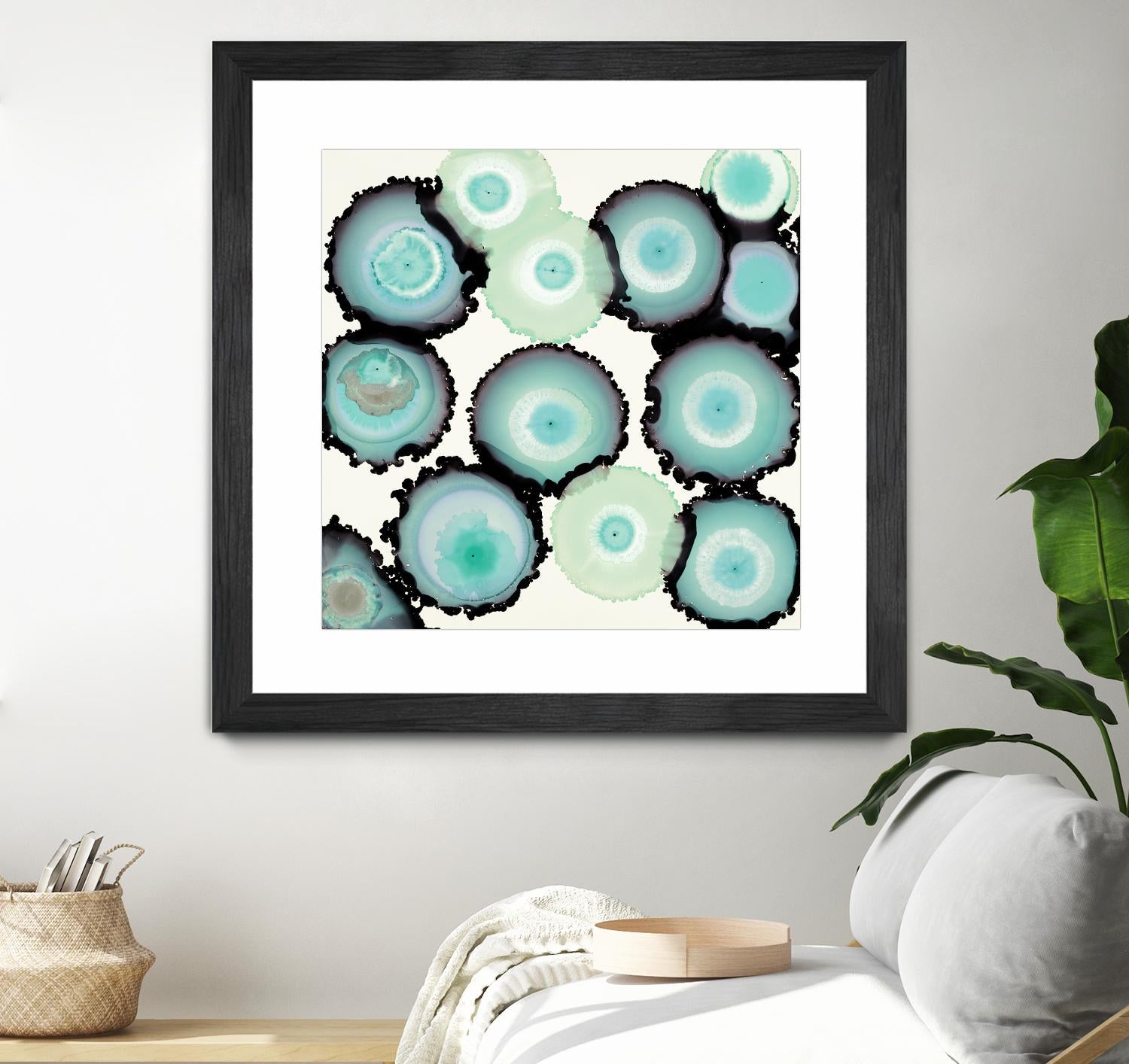 Light Blue Geode by Laura Van Horne on GIANT ART - beige abstract