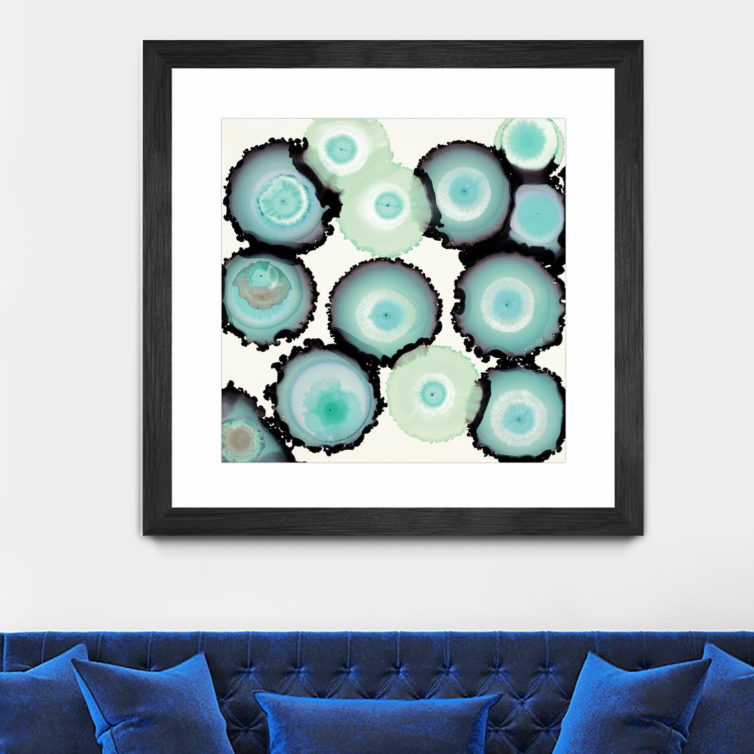 Light Blue Geode by Laura Van Horne on GIANT ART - beige abstract