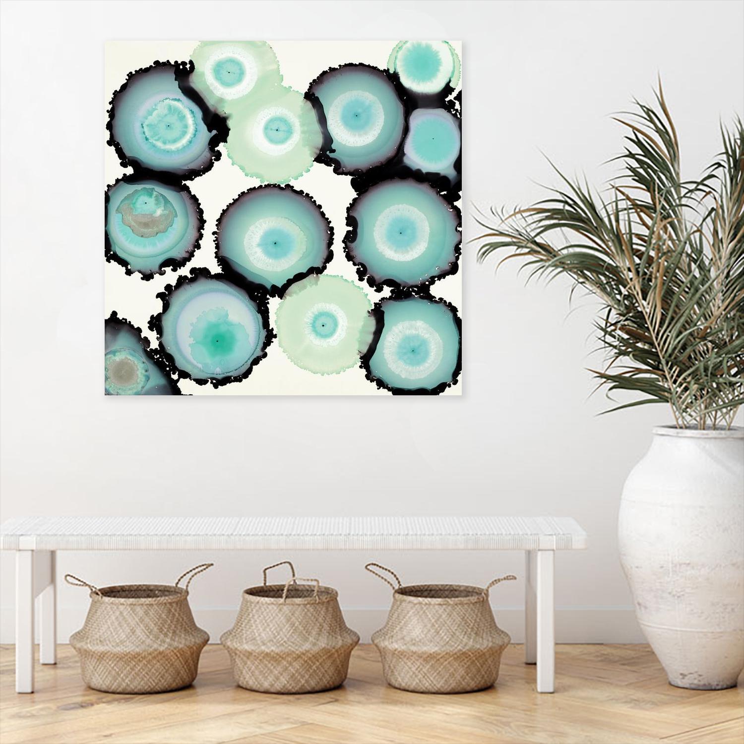 Light Blue Geode by Laura Van Horne on GIANT ART - beige abstract