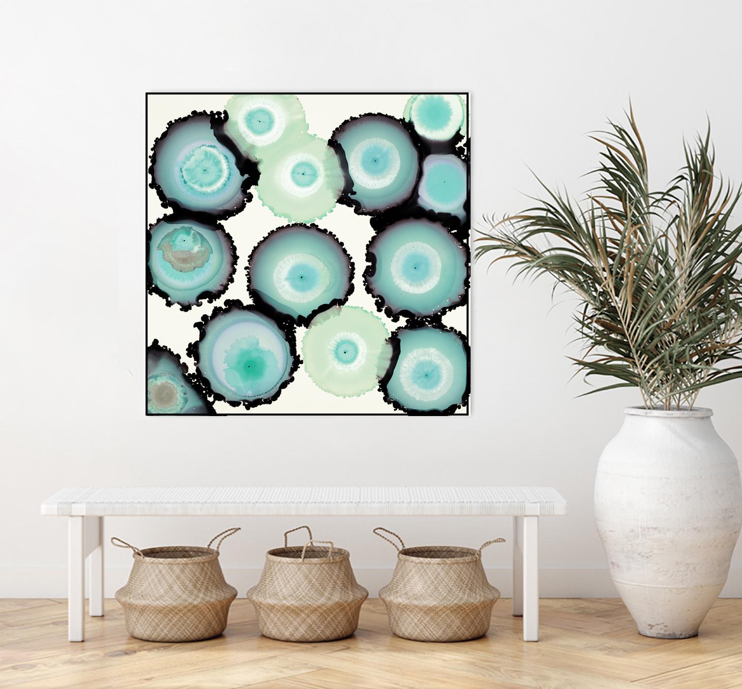 Light Blue Geode by Laura Van Horne on GIANT ART - beige abstract