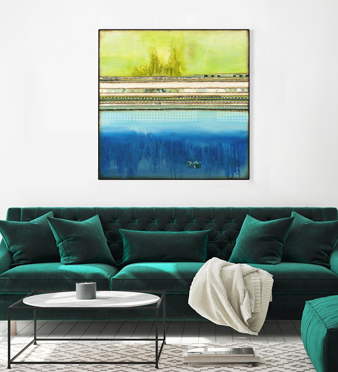 The Sailor by Laura VanHorne on GIANT ART - green abstract