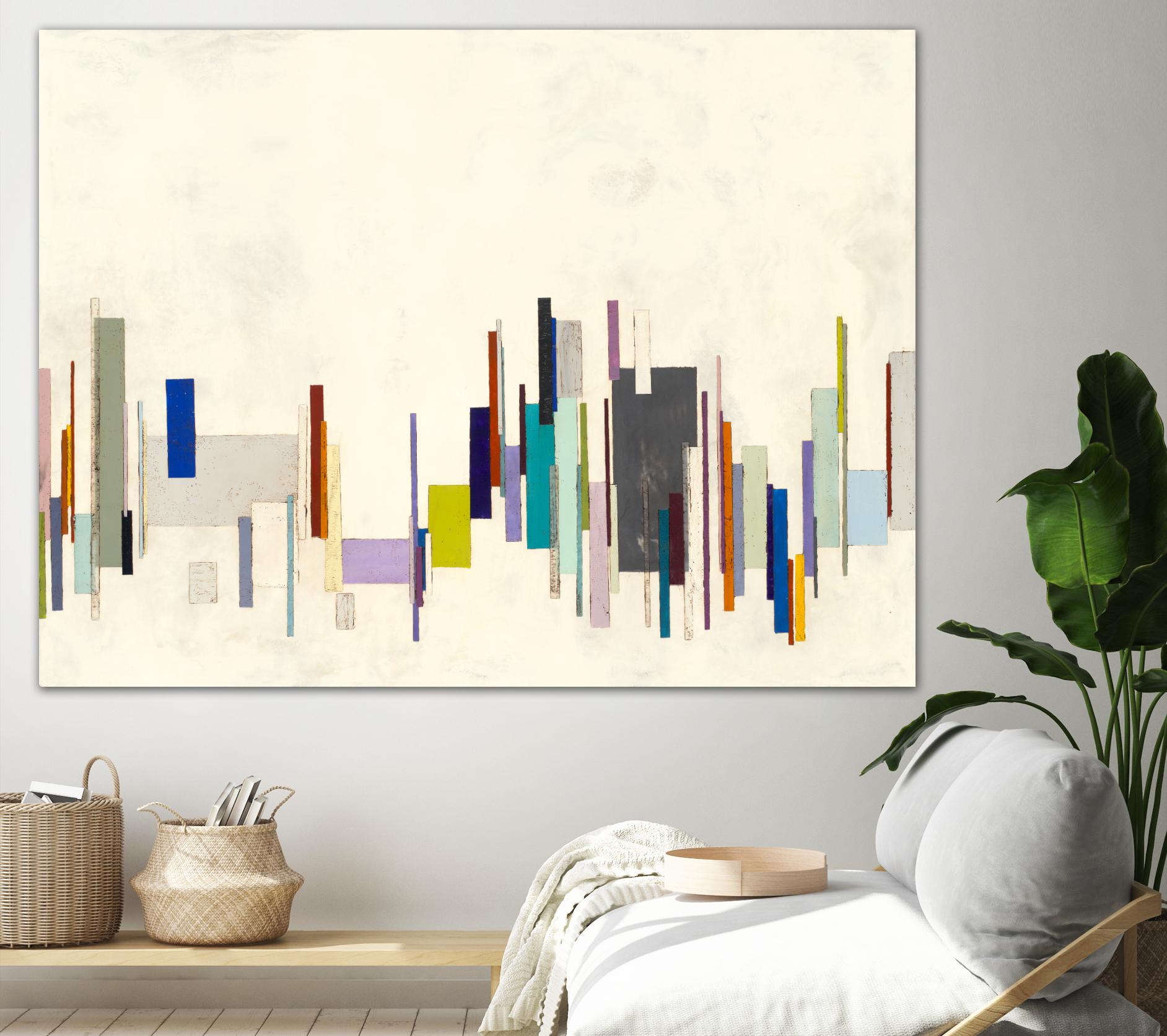 Copenhagen by Laura Van Horne on GIANT ART - whites & creams geometric shapes