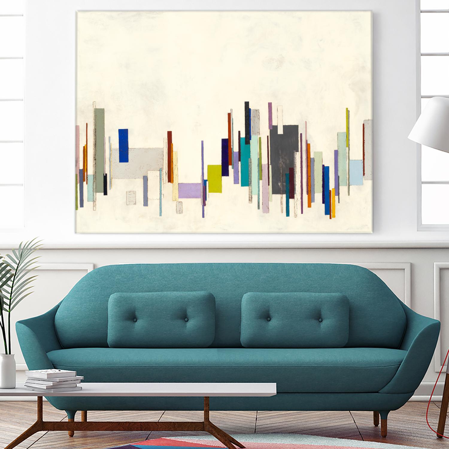 Copenhagen by Laura Van Horne on GIANT ART - whites & creams geometric shapes