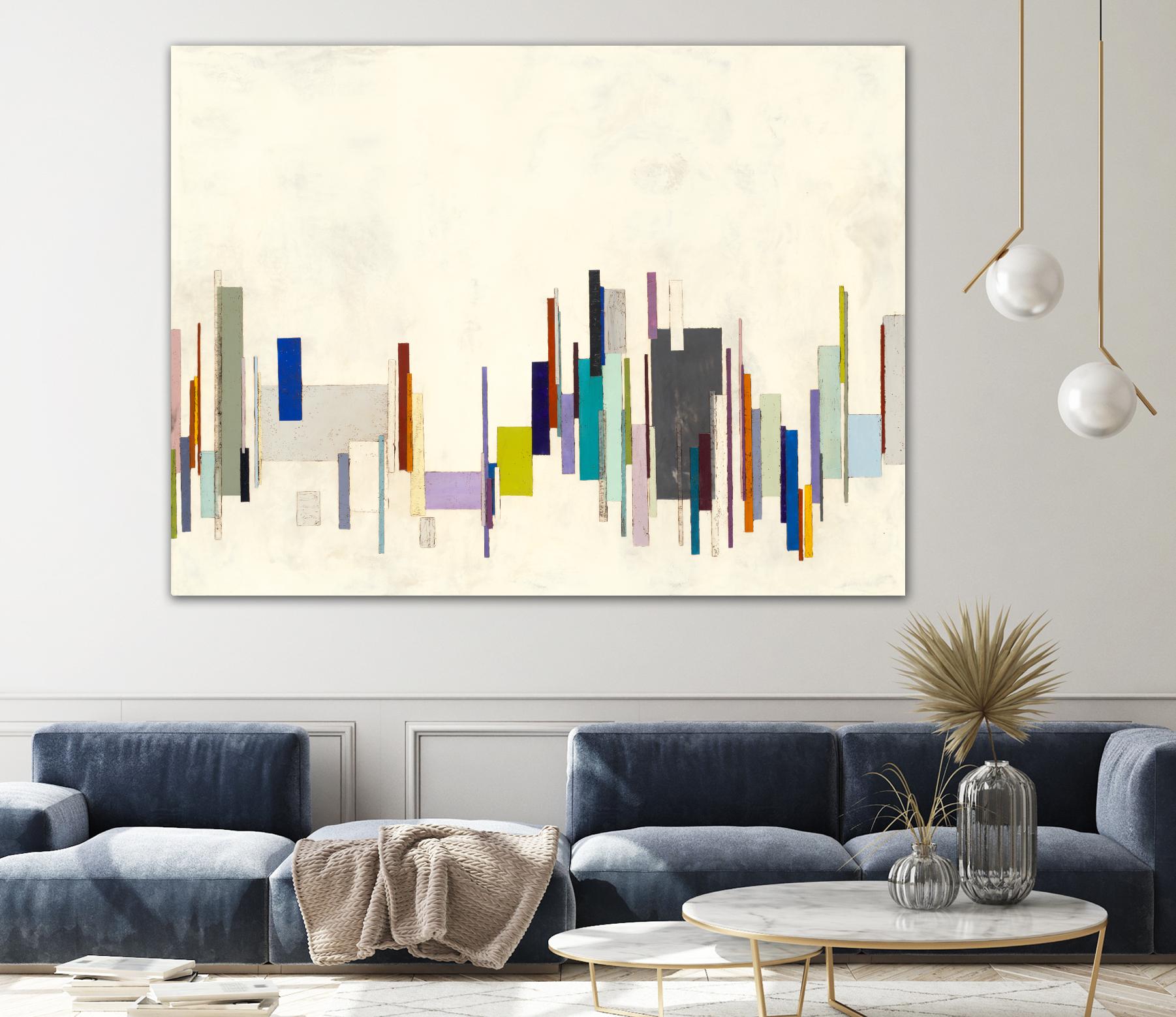 Copenhagen by Laura Van Horne on GIANT ART - whites & creams geometric shapes