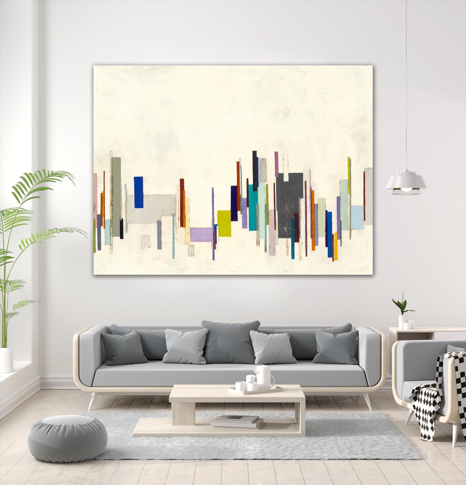 Copenhagen by Laura Van Horne on GIANT ART - whites & creams geometric shapes