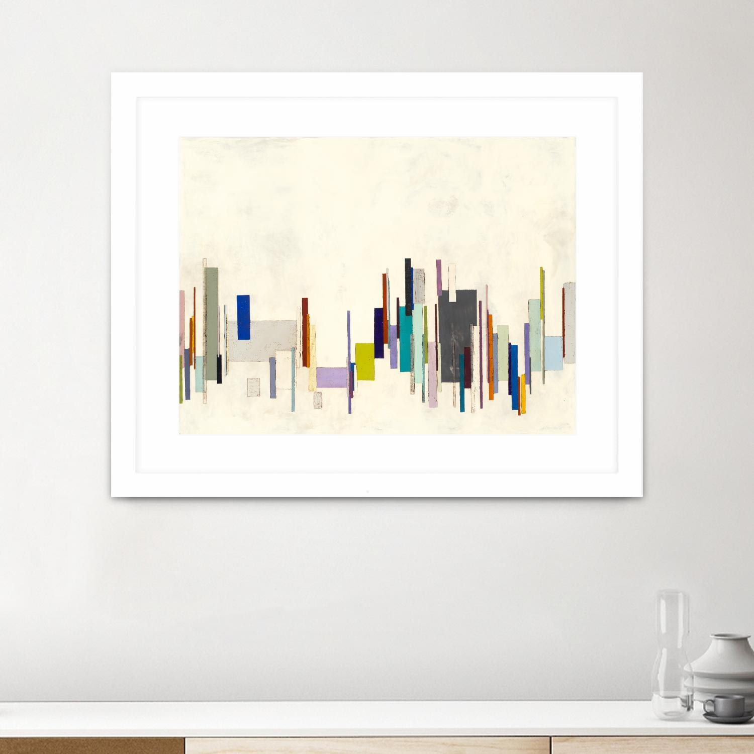 Copenhagen by Laura Van Horne on GIANT ART - whites & creams geometric shapes