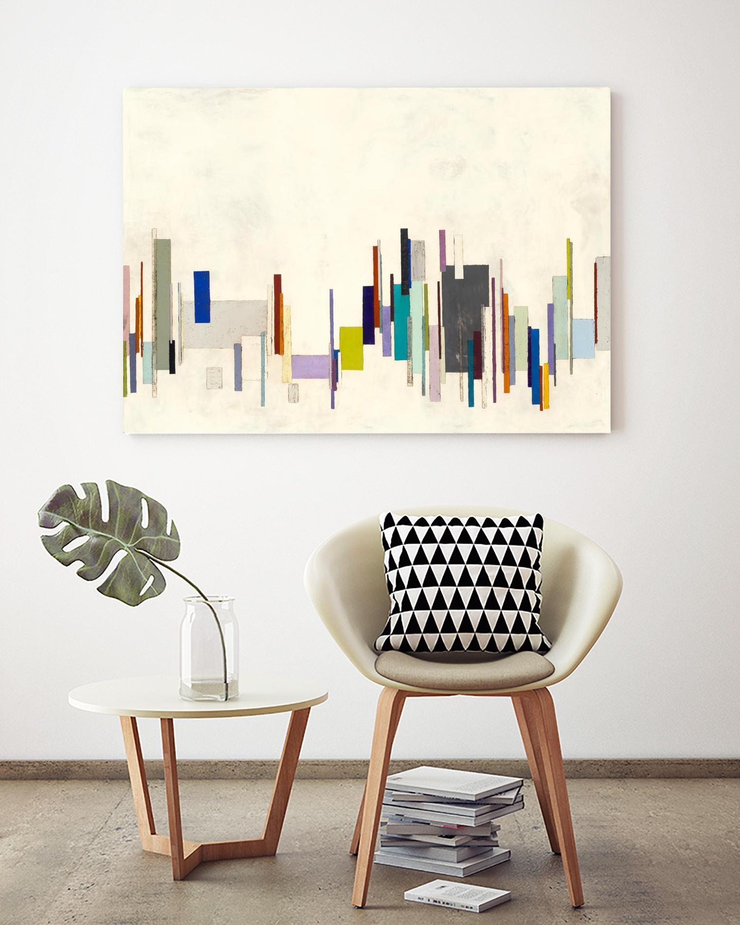 Copenhagen by Laura Van Horne on GIANT ART - whites & creams geometric shapes