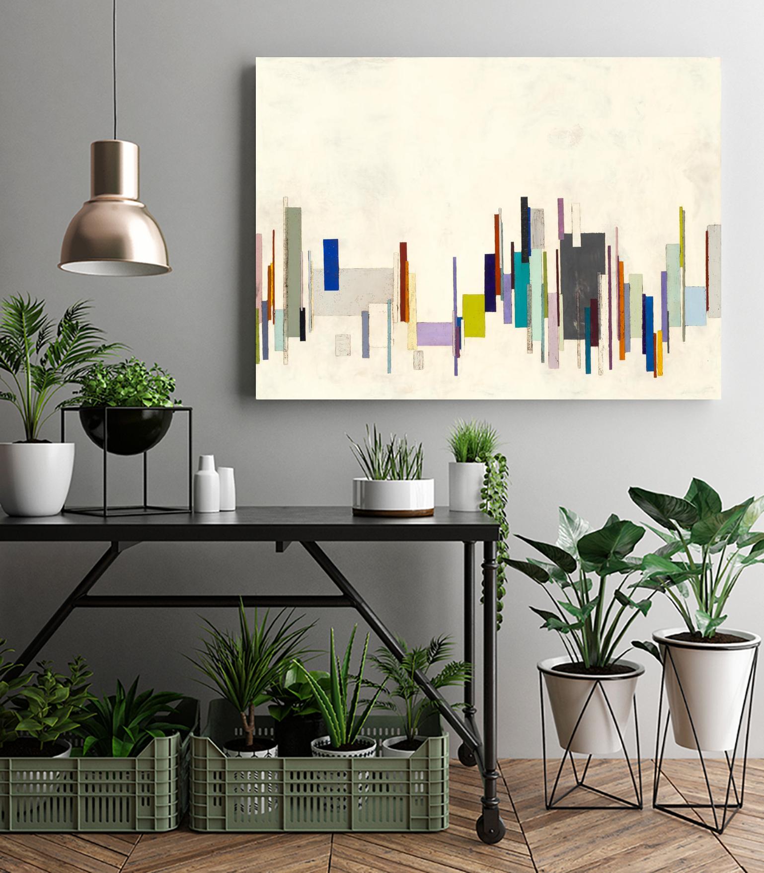 Copenhagen by Laura Van Horne on GIANT ART - whites & creams geometric shapes