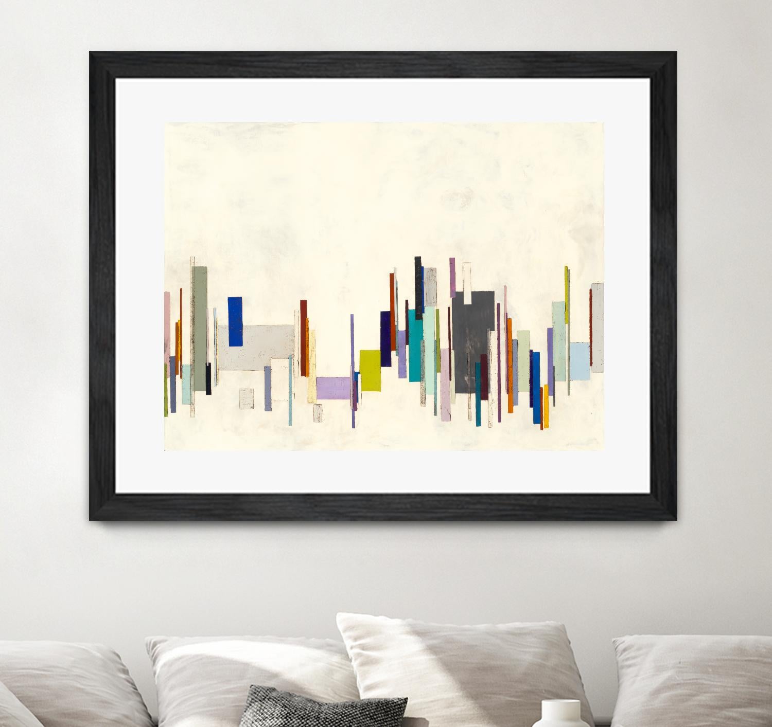 Copenhagen by Laura Van Horne on GIANT ART - whites & creams geometric shapes