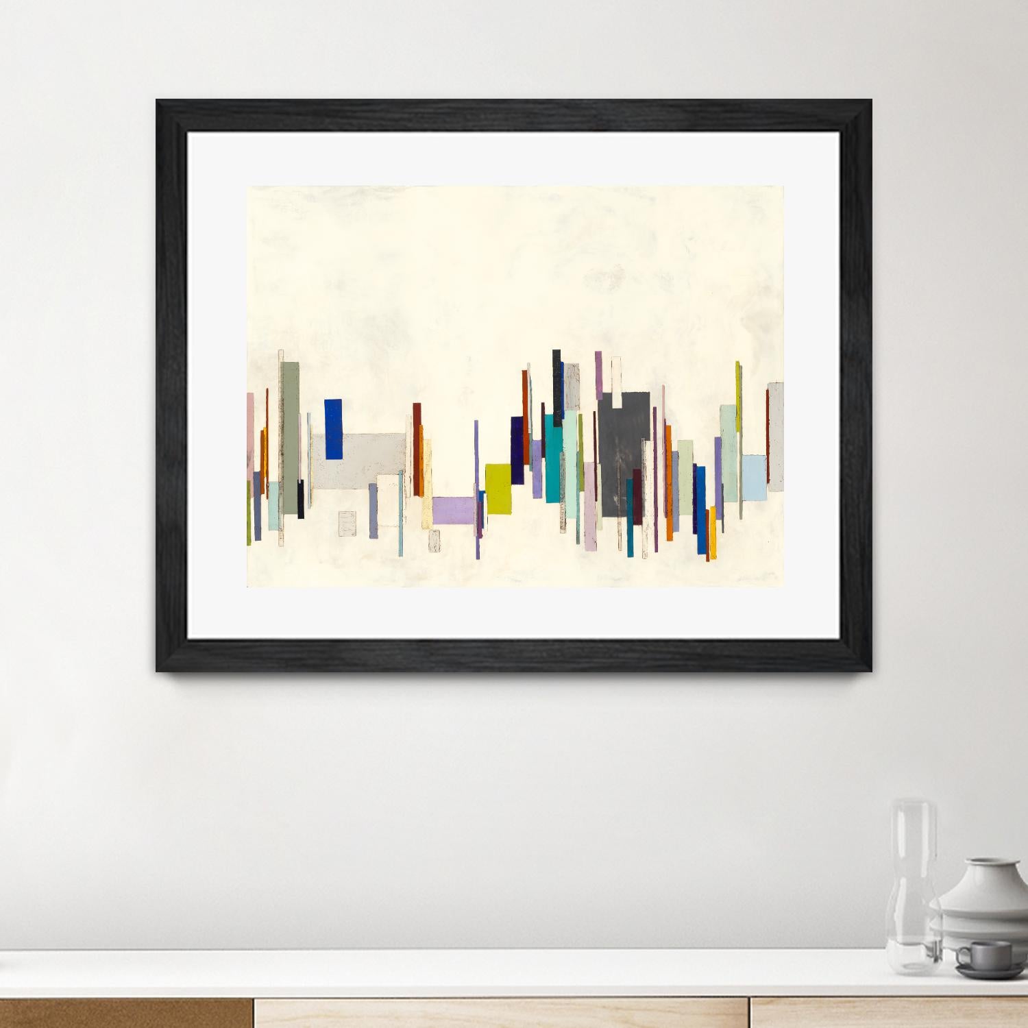 Copenhagen by Laura Van Horne on GIANT ART - whites & creams geometric shapes