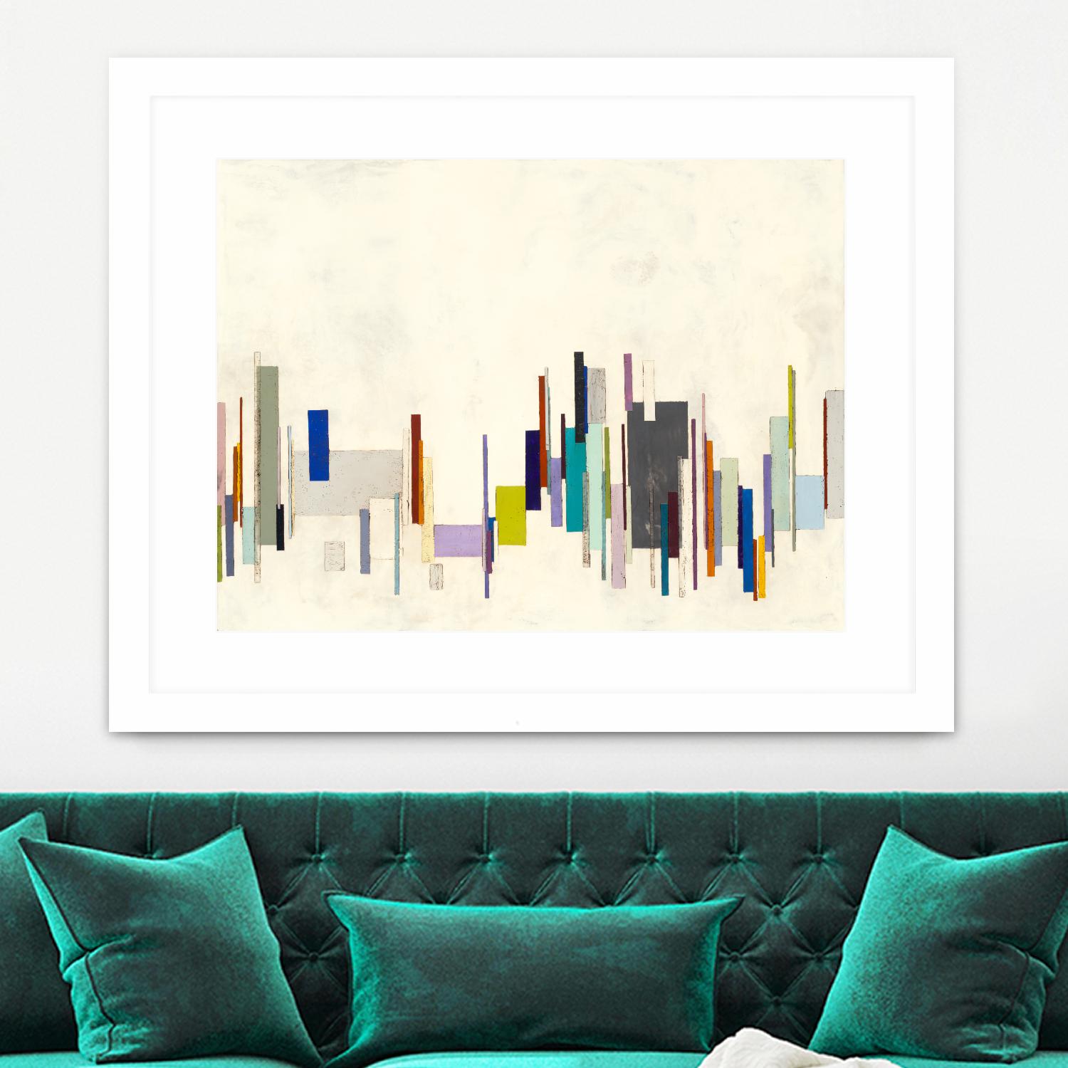 Copenhagen by Laura Van Horne on GIANT ART - whites & creams geometric shapes