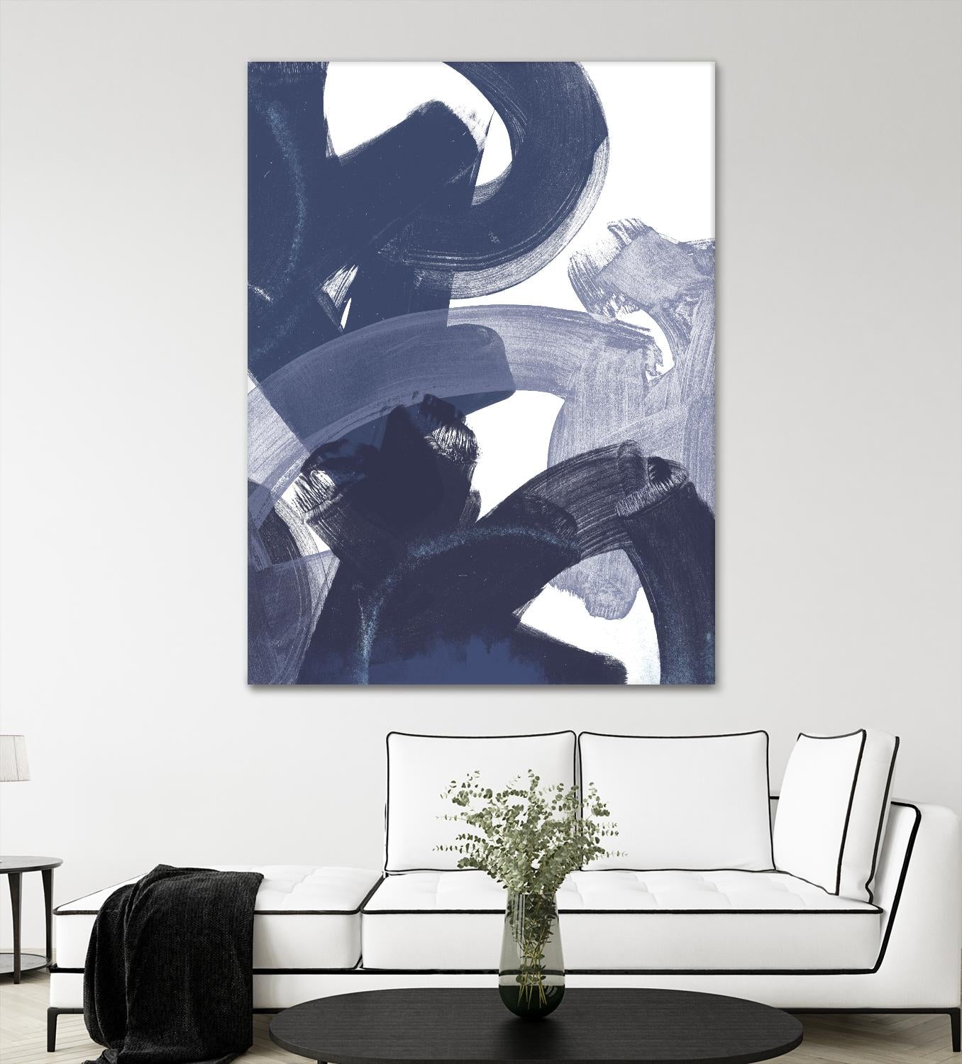 Blue on Blue I by June Erica Vess on GIANT ART - blue abstract