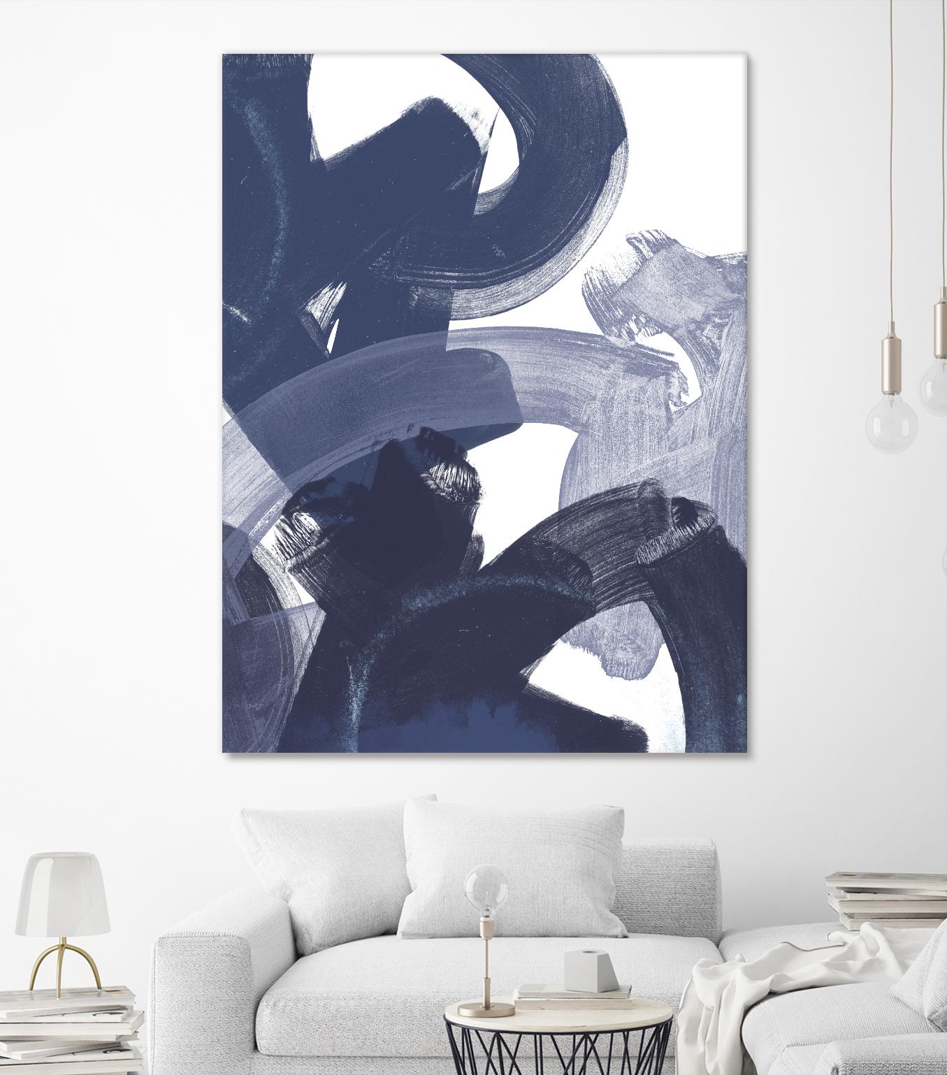Blue on Blue I by June Erica Vess on GIANT ART - blue abstract