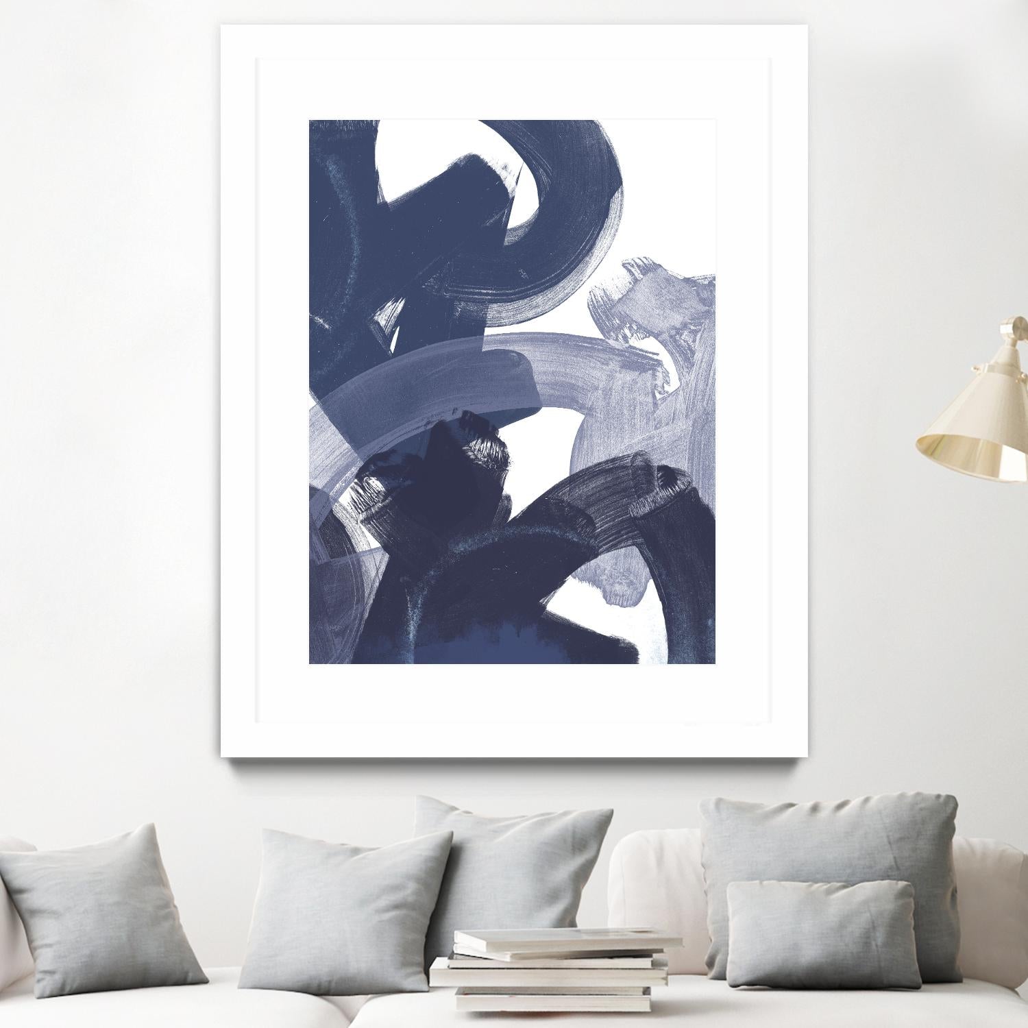 Blue on Blue I by June Erica Vess on GIANT ART - blue abstract