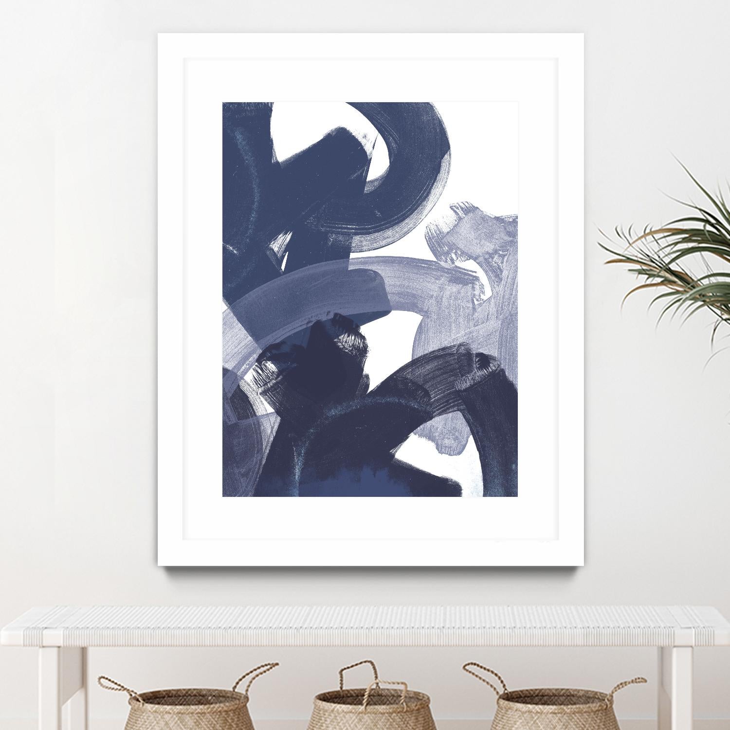 Blue on Blue I by June Erica Vess on GIANT ART - blue abstract