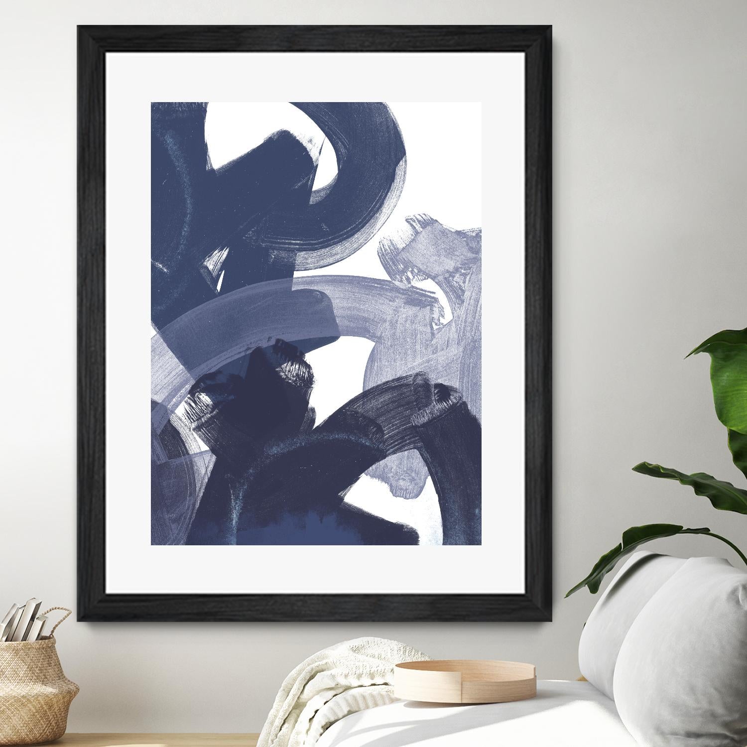 Blue on Blue I by June Erica Vess on GIANT ART - blue abstract