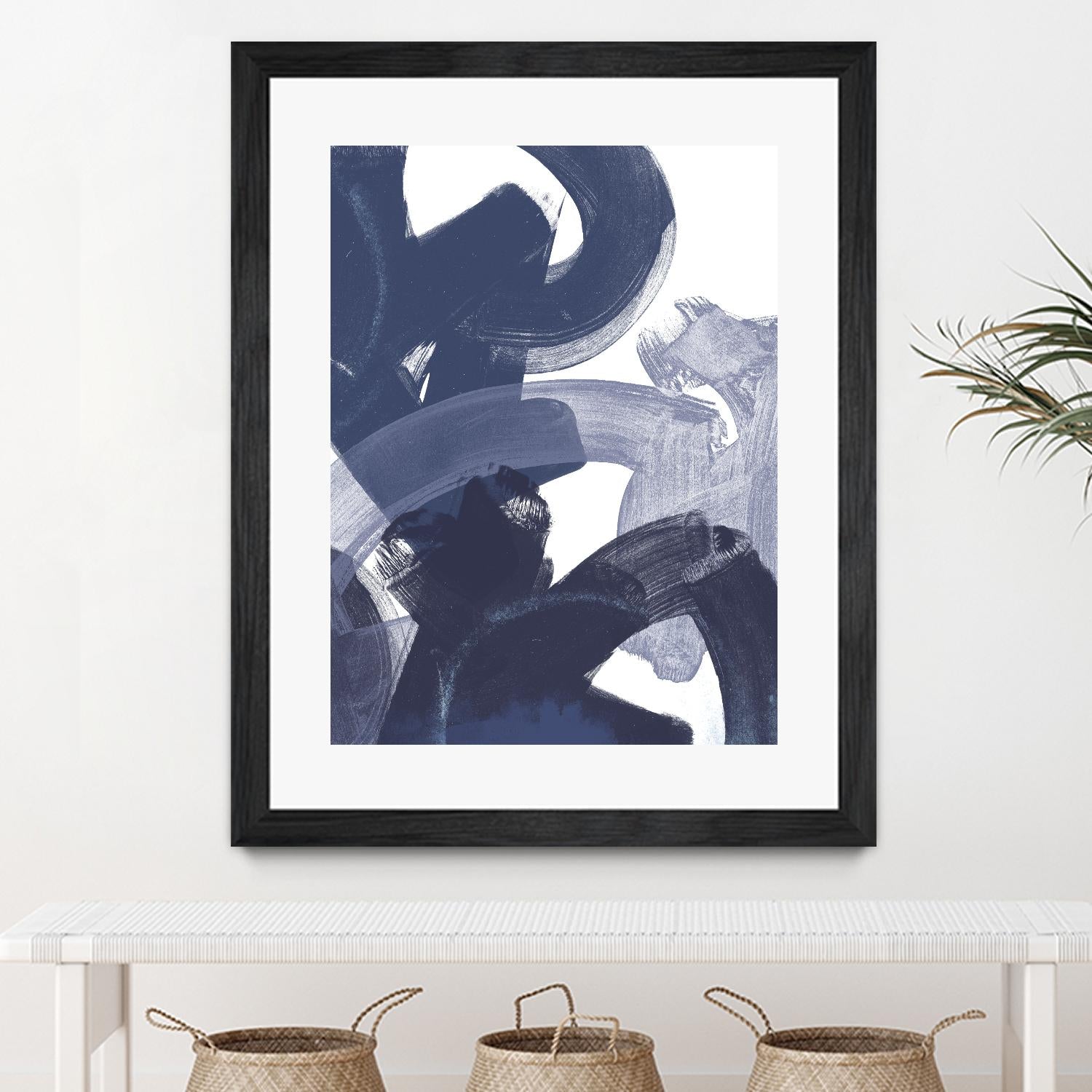 Blue on Blue I by June Erica Vess on GIANT ART - blue abstract