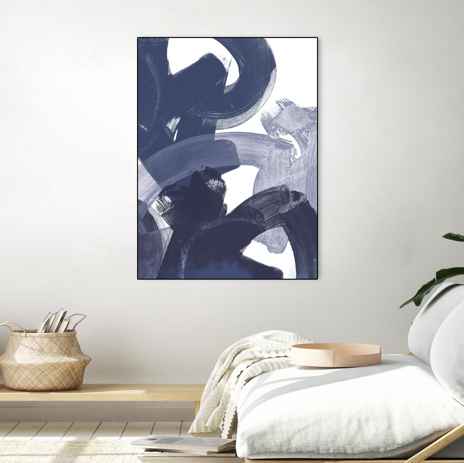 Blue on Blue I by June Erica Vess on GIANT ART - blue abstract