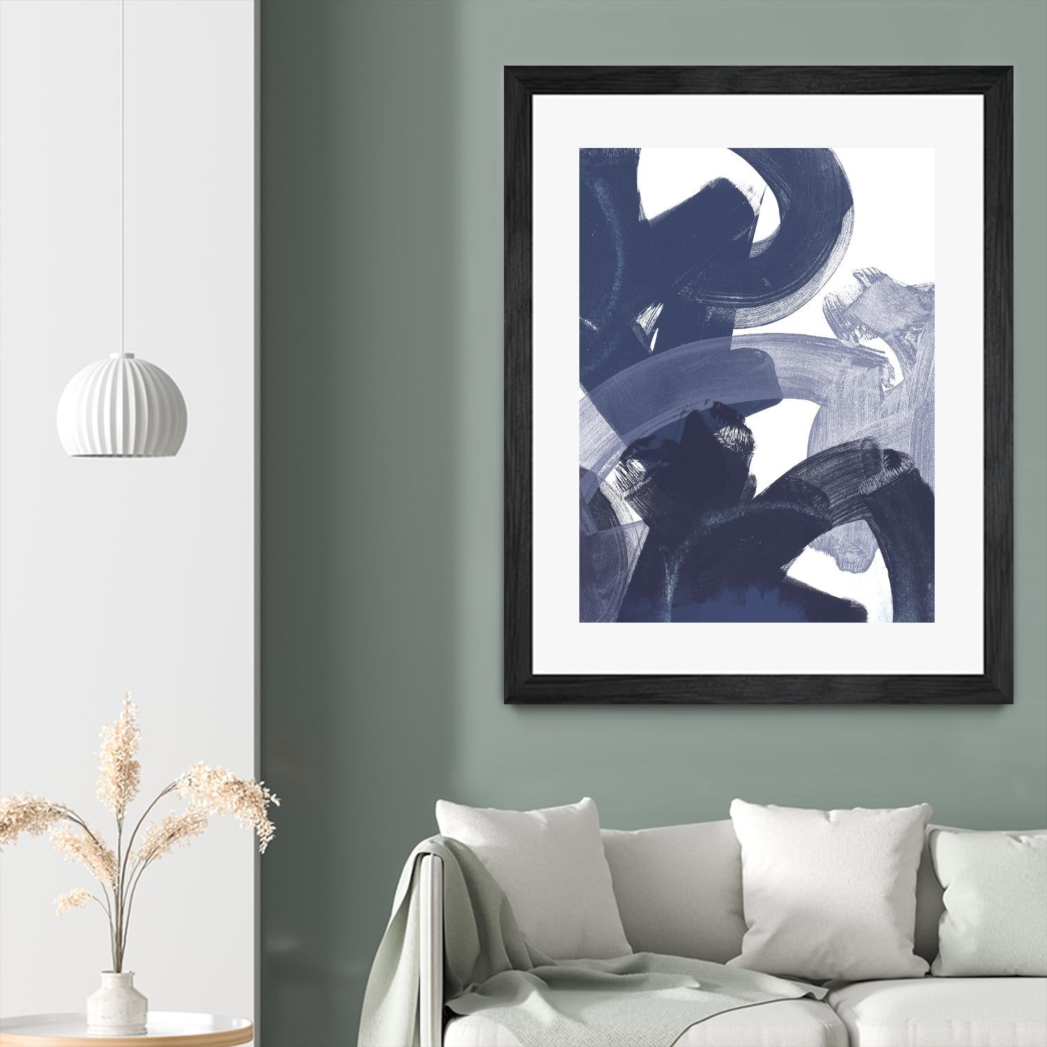 Blue on Blue I by June Erica Vess on GIANT ART - blue abstract