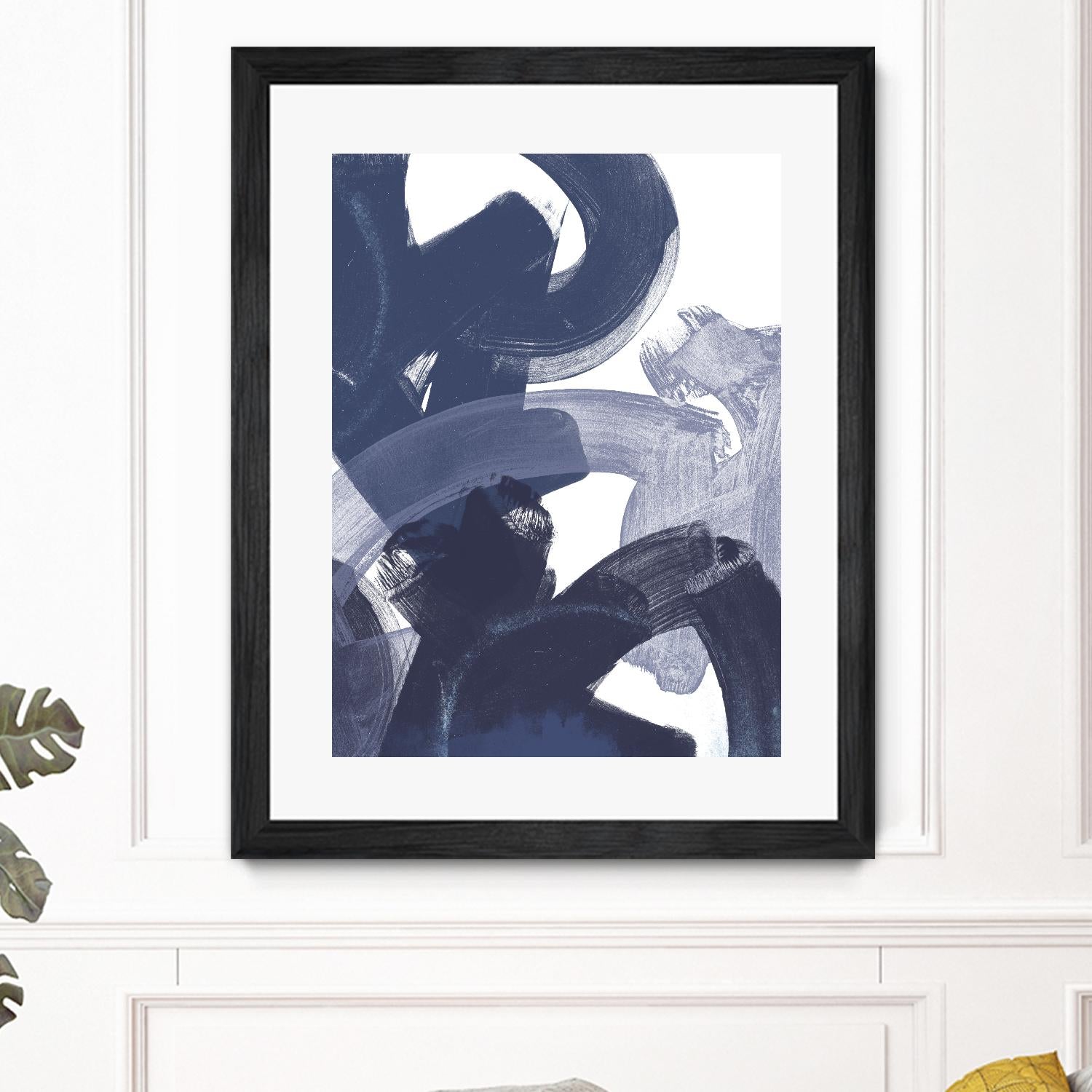 Blue on Blue I by June Erica Vess on GIANT ART - blue abstract