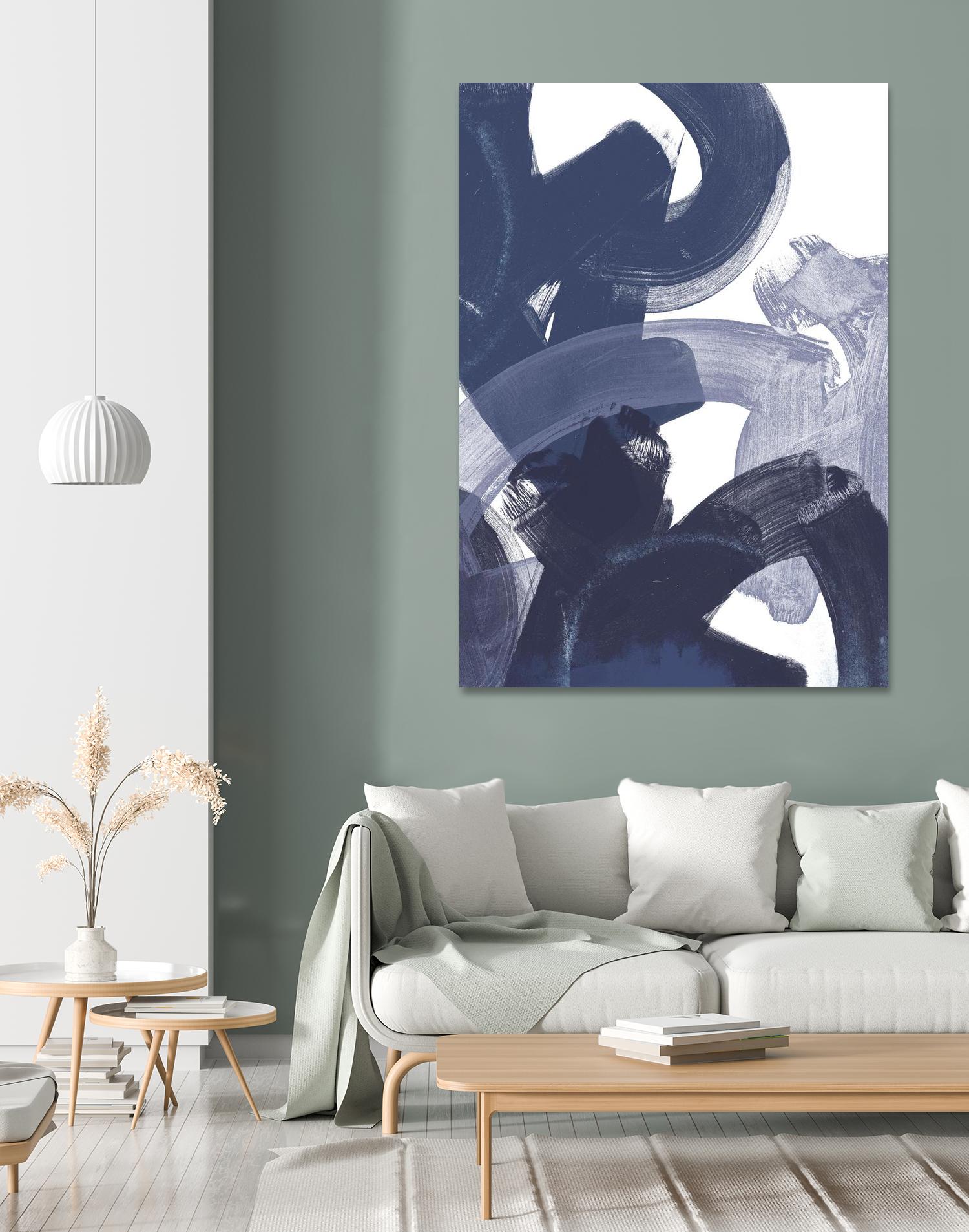 Blue on Blue I by June Erica Vess on GIANT ART - blue abstract