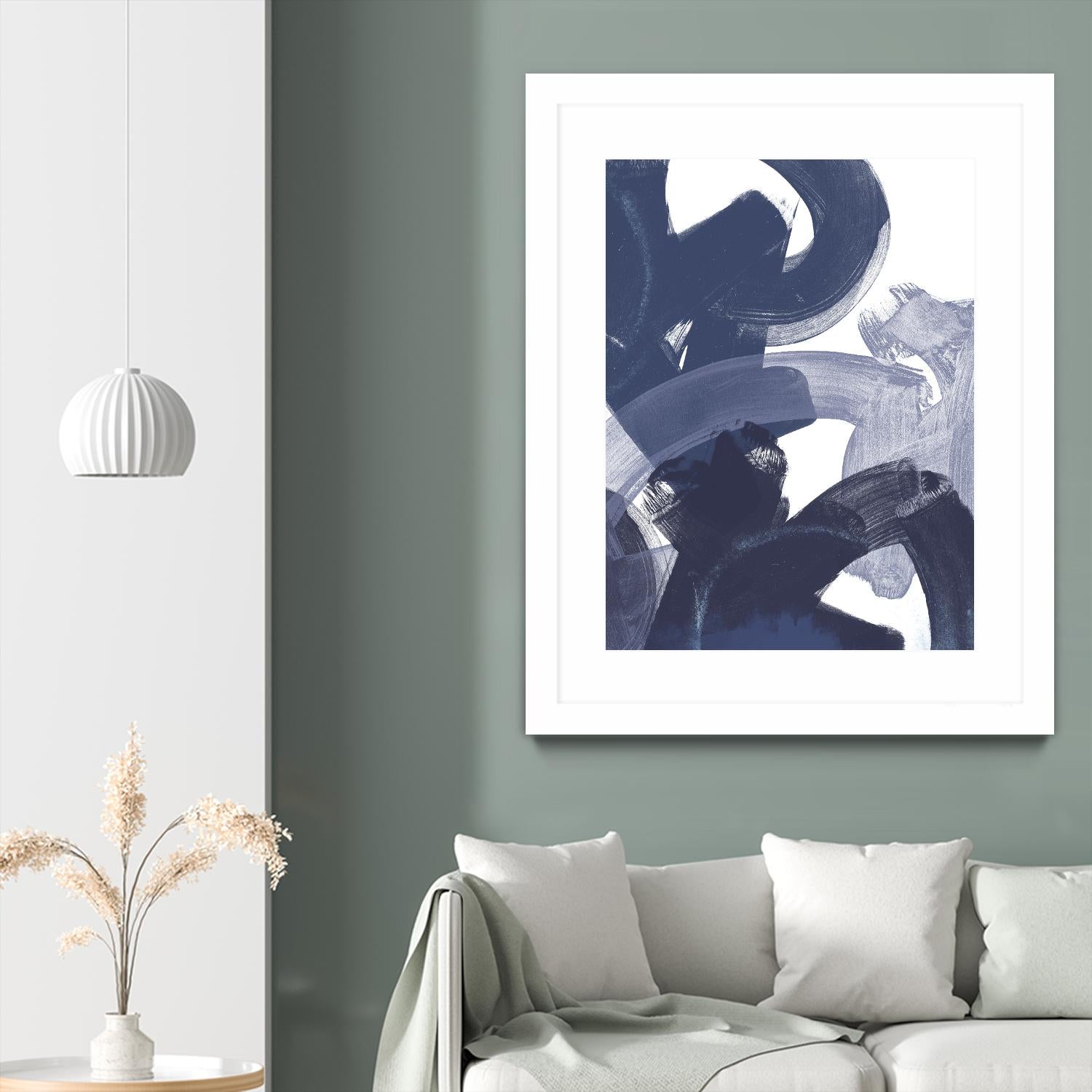 Blue on Blue I by June Erica Vess on GIANT ART - blue abstract