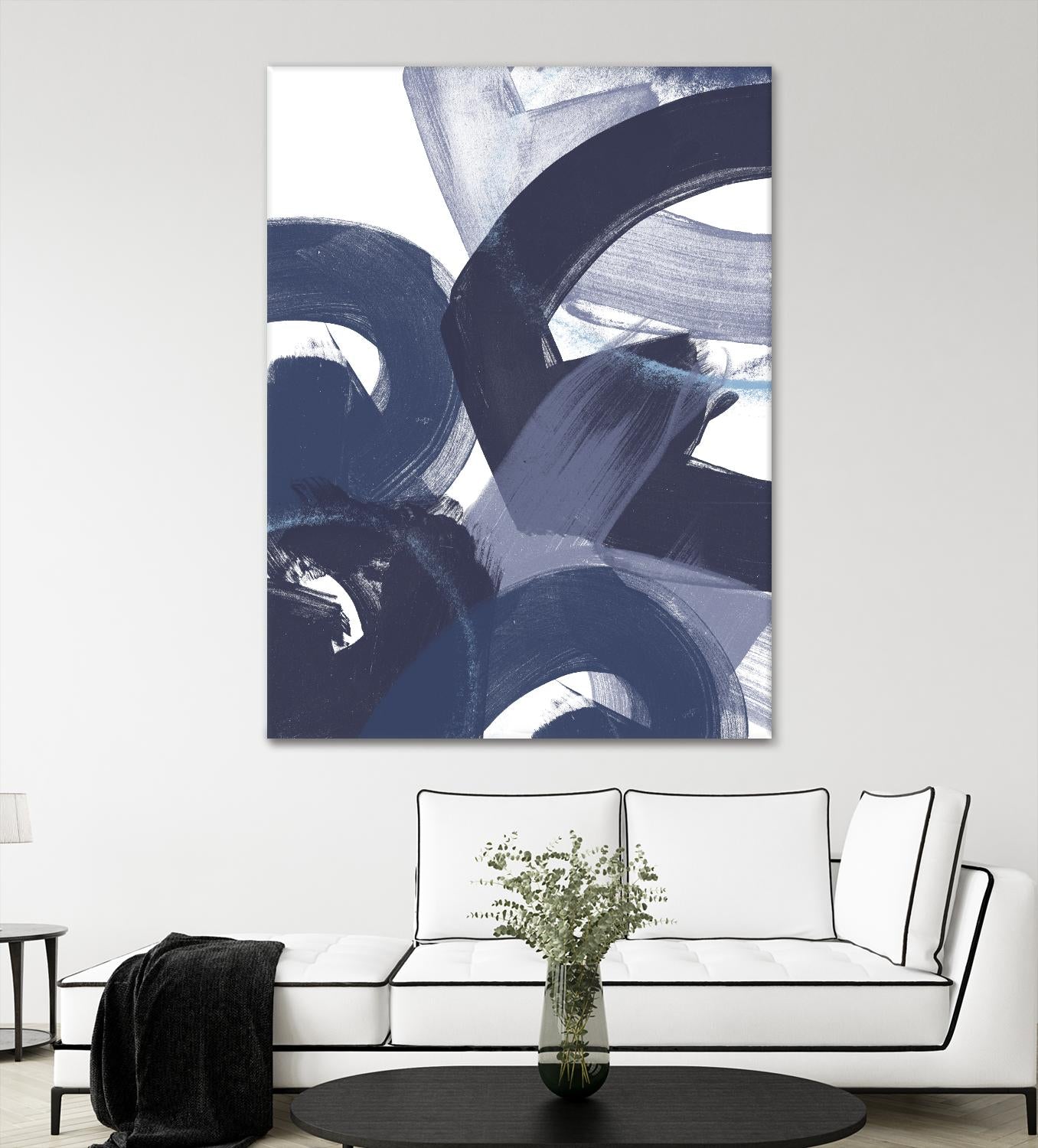 Blue on Blue II by June Erica Vess on GIANT ART - blue abstract