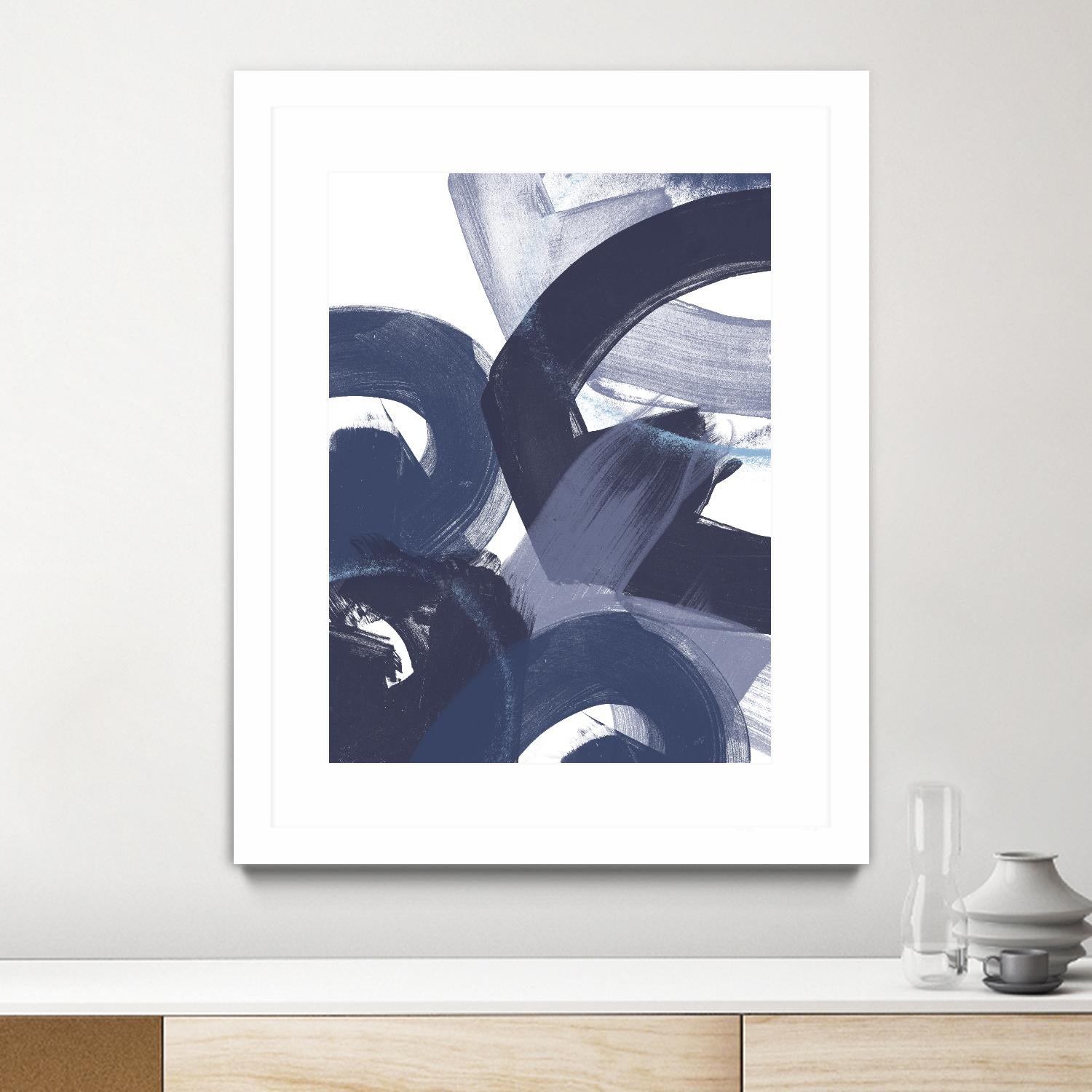 Blue on Blue II by June Erica Vess on GIANT ART - blue abstract