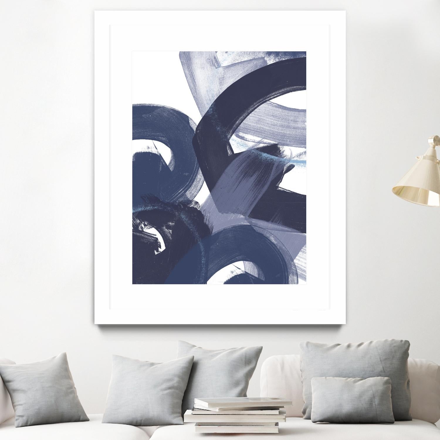 Blue on Blue II by June Erica Vess on GIANT ART - blue abstract