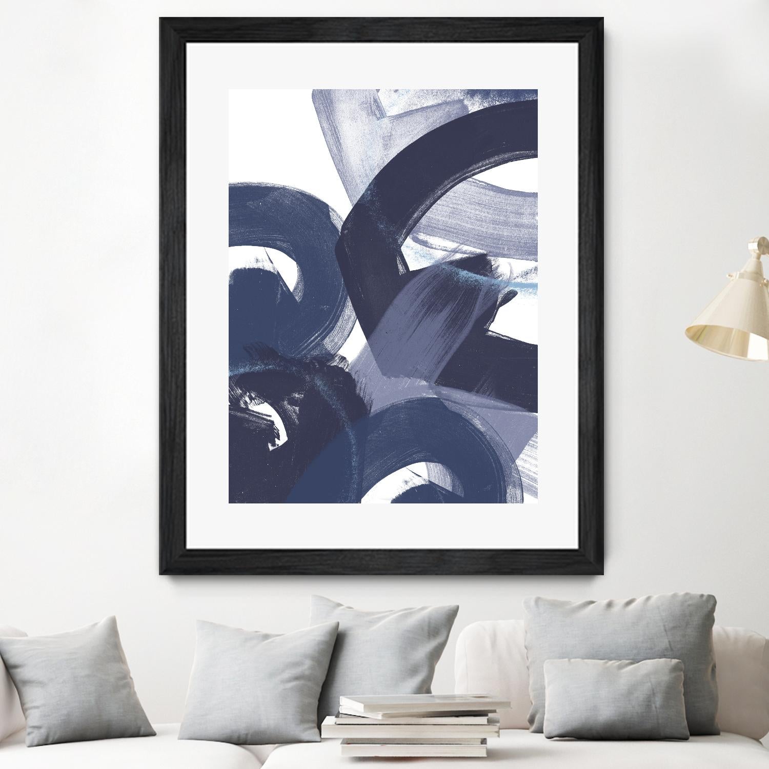 Blue on Blue II by June Erica Vess on GIANT ART - blue abstract