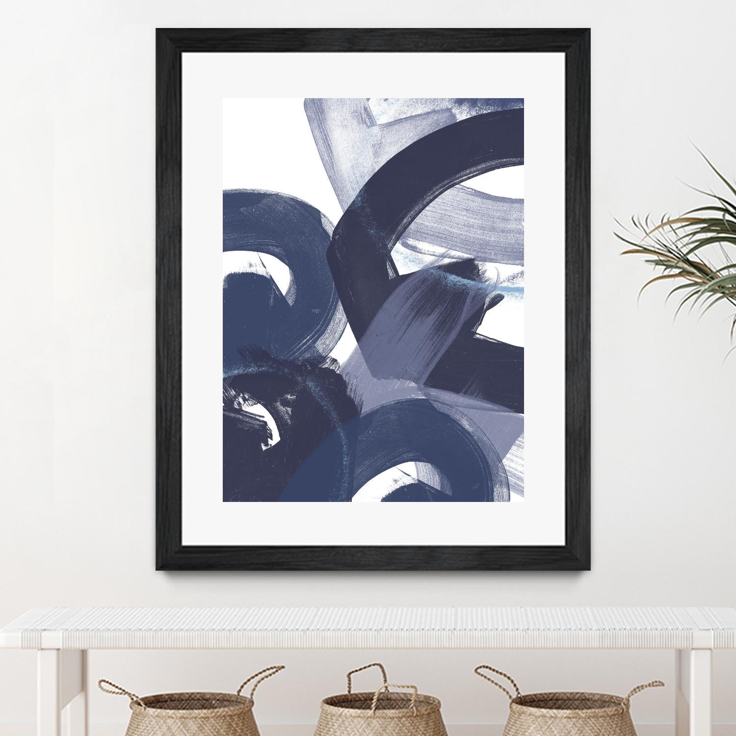 Blue on Blue II by June Erica Vess on GIANT ART - blue abstract