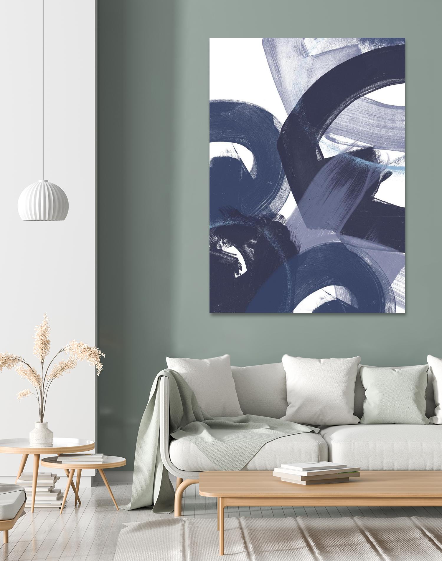 Blue on Blue II by June Erica Vess on GIANT ART - blue abstract