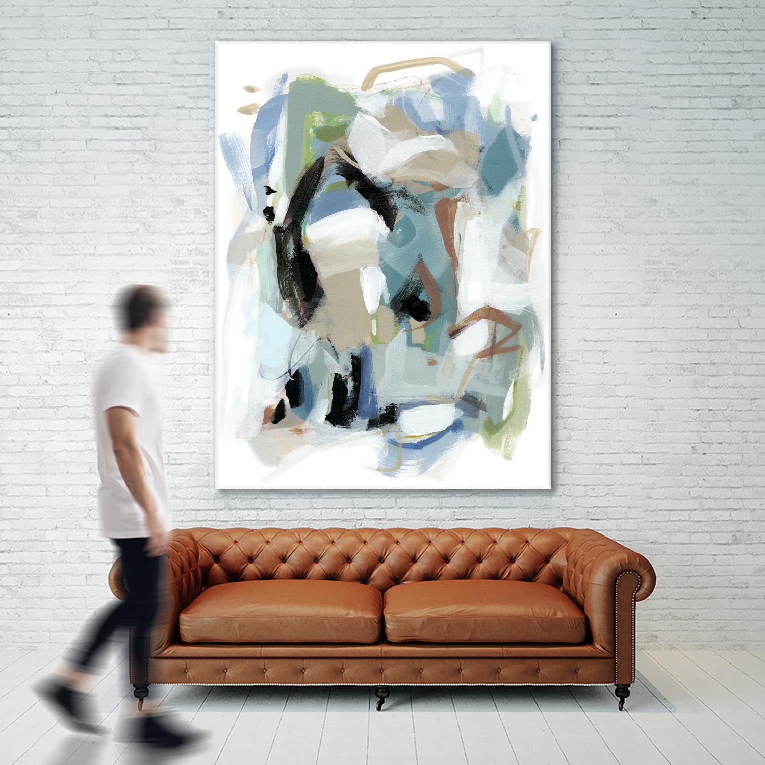 Fall III by Christina Long on GIANT ART - blue abstract