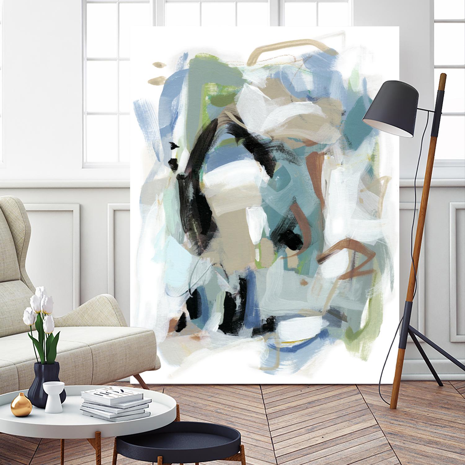 Fall III by Christina Long on GIANT ART - blue abstract