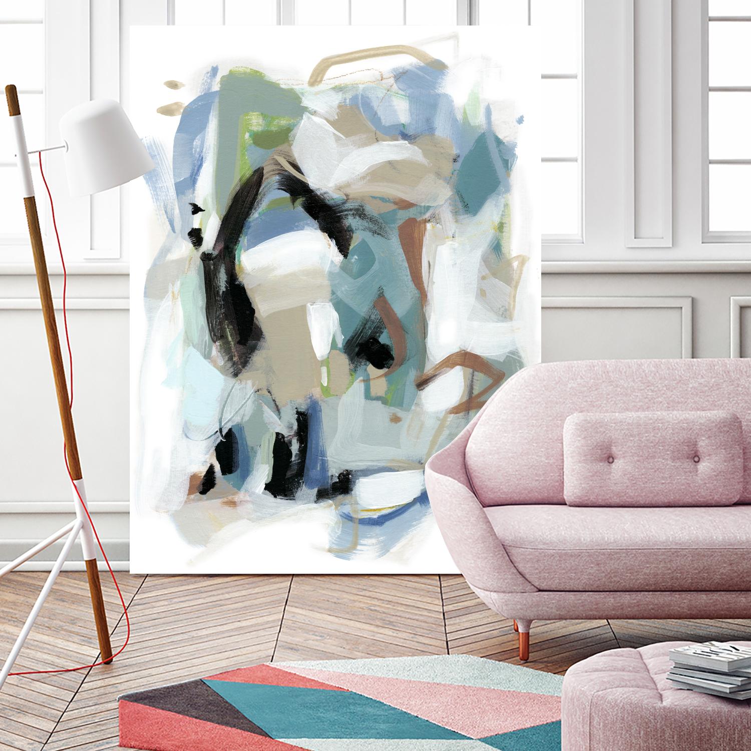 Fall III by Christina Long on GIANT ART - blue abstract