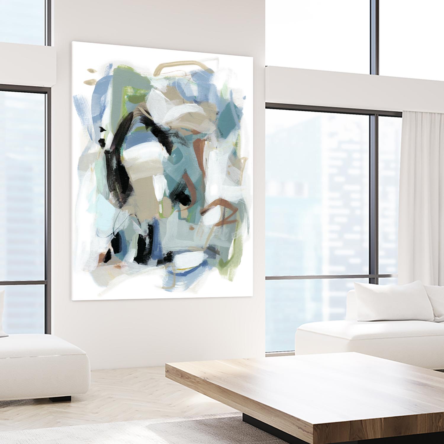 Fall III by Christina Long on GIANT ART - blue abstract