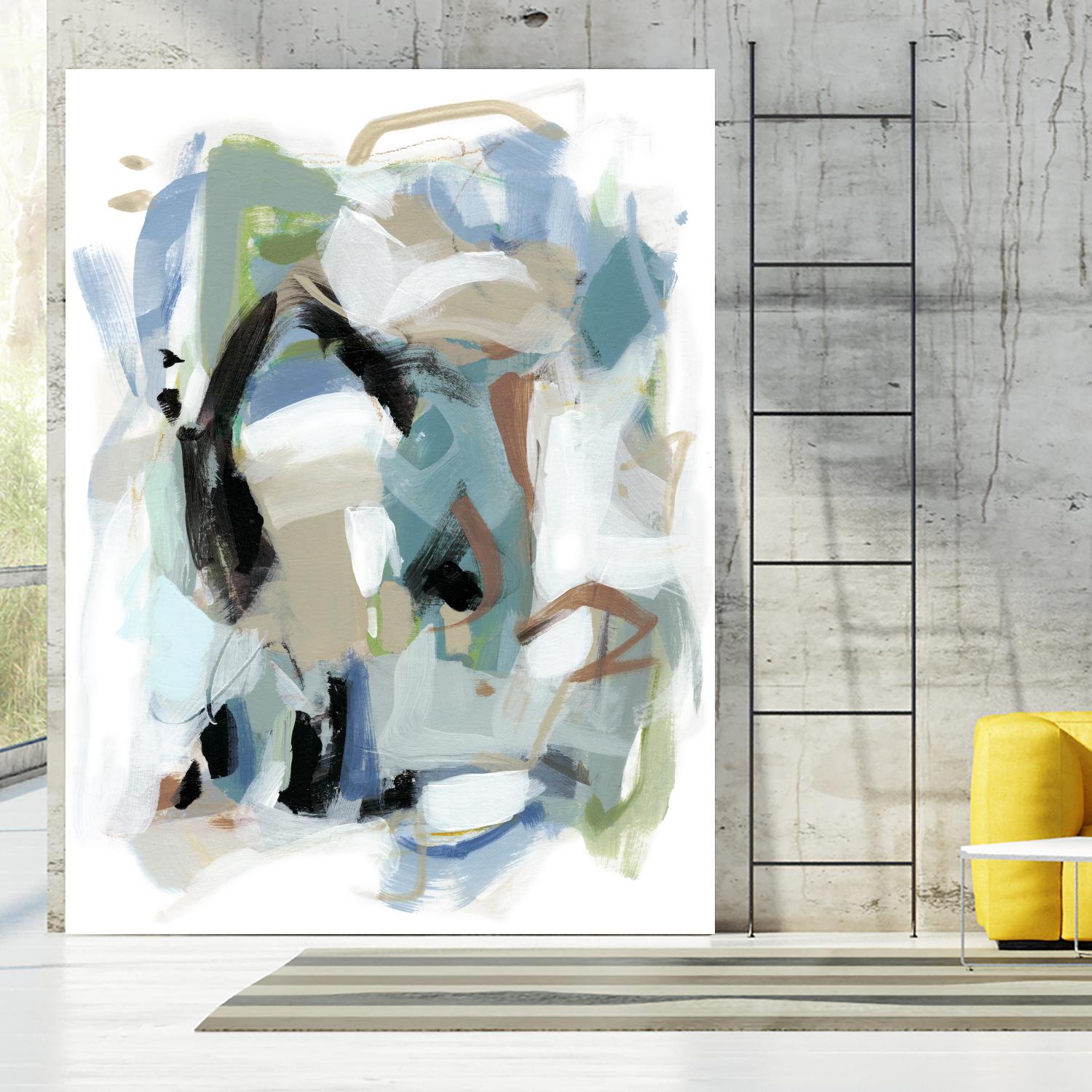 Fall III by Christina Long on GIANT ART - blue abstract