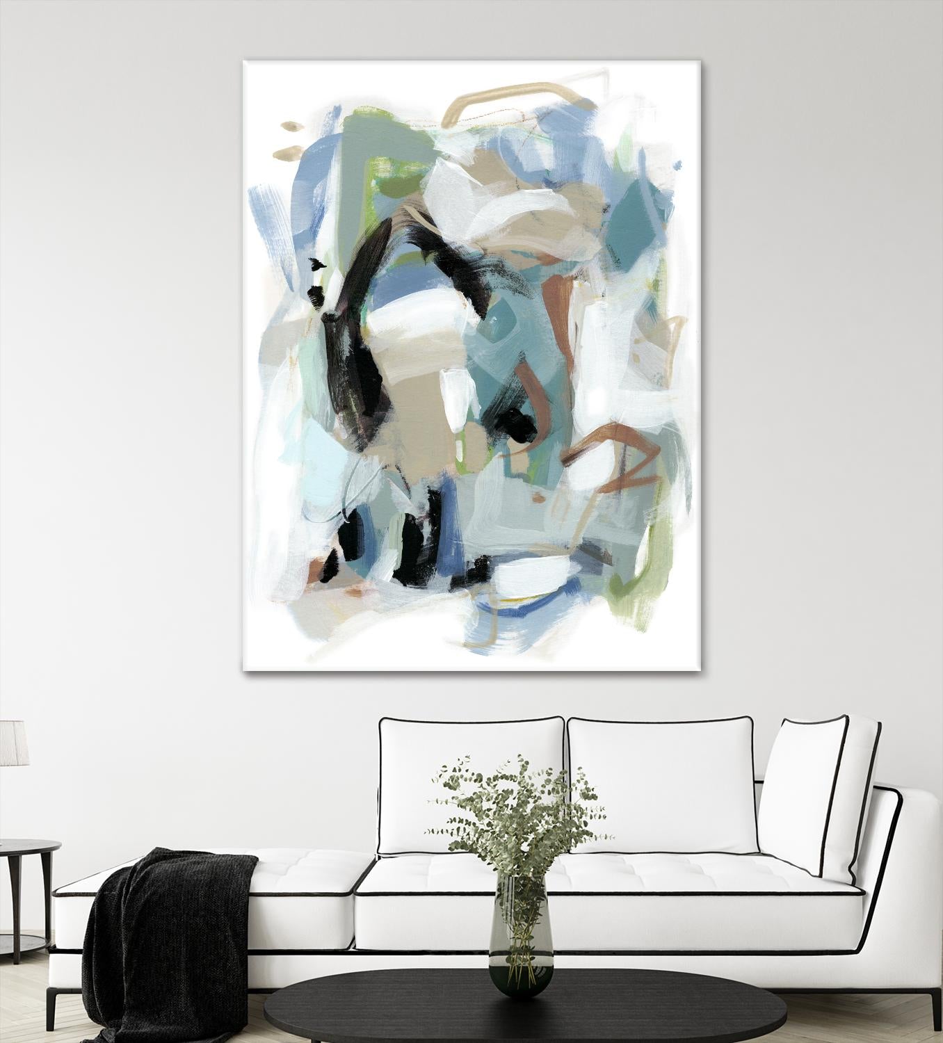 Fall III by Christina Long on GIANT ART - blue abstract