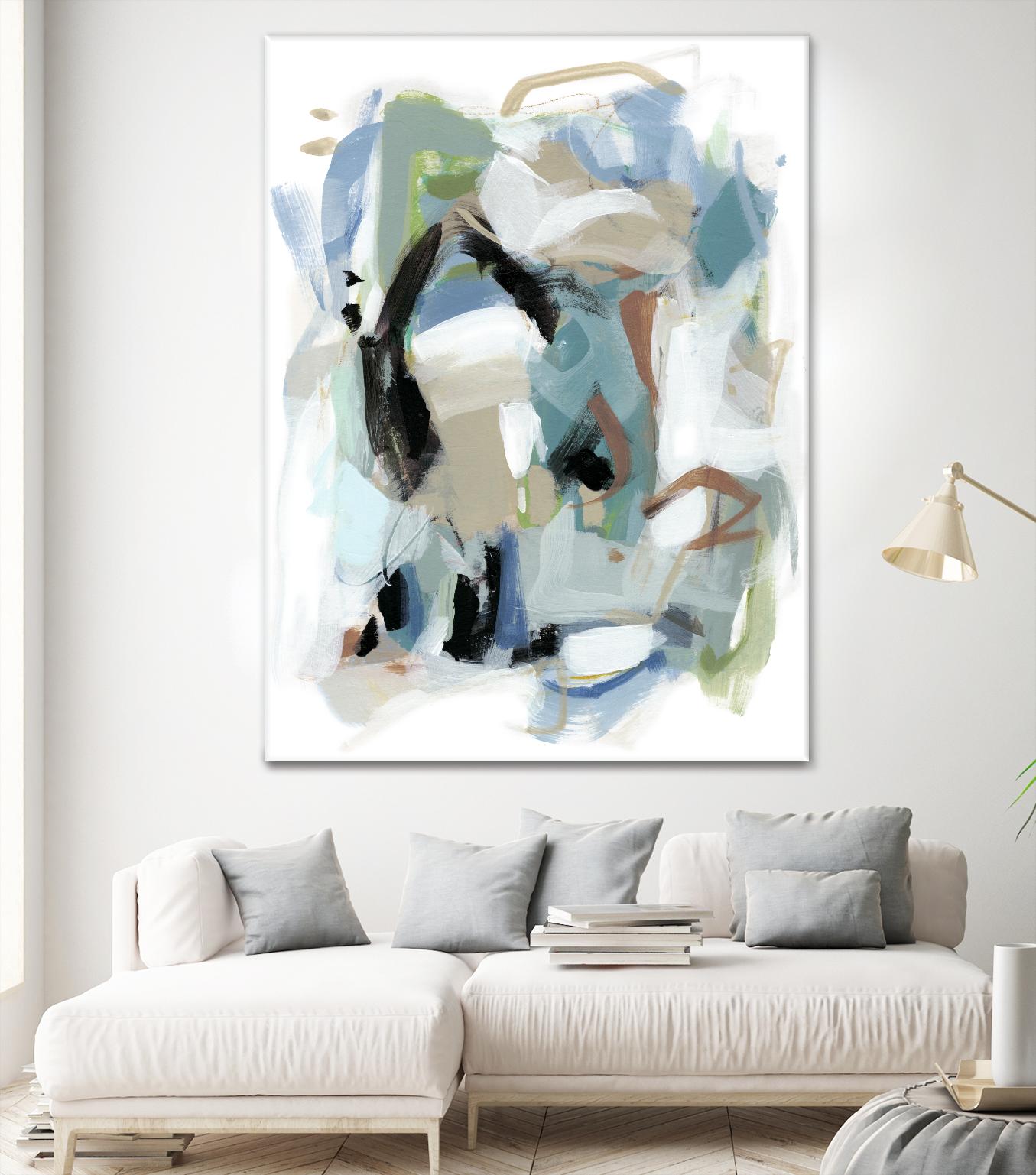 Fall III by Christina Long on GIANT ART - blue abstract