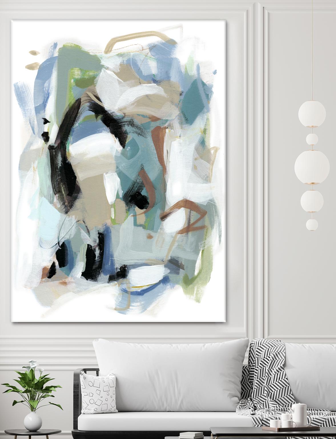 Fall III by Christina Long on GIANT ART - blue abstract