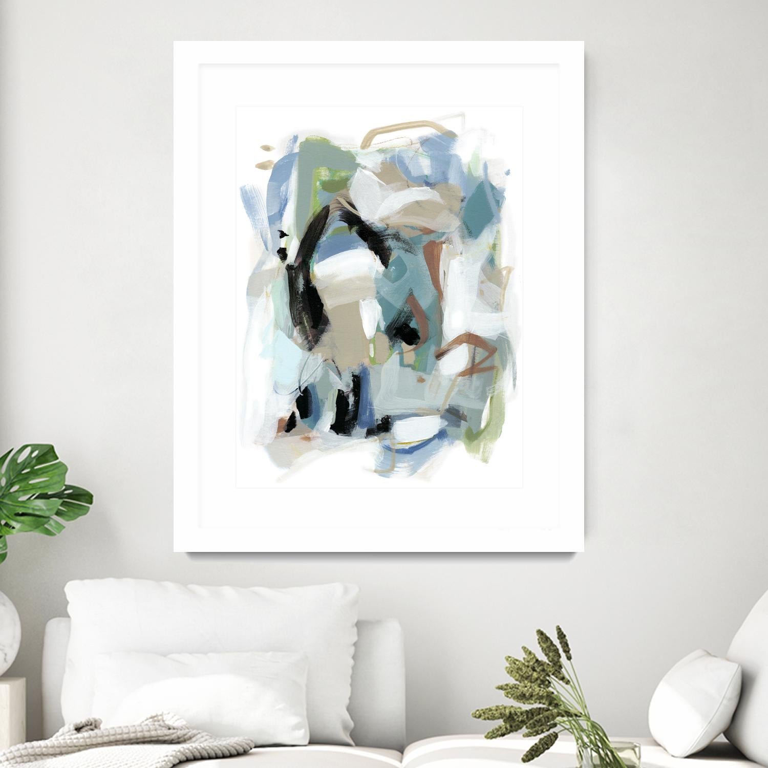 Fall III by Christina Long on GIANT ART - blue abstract
