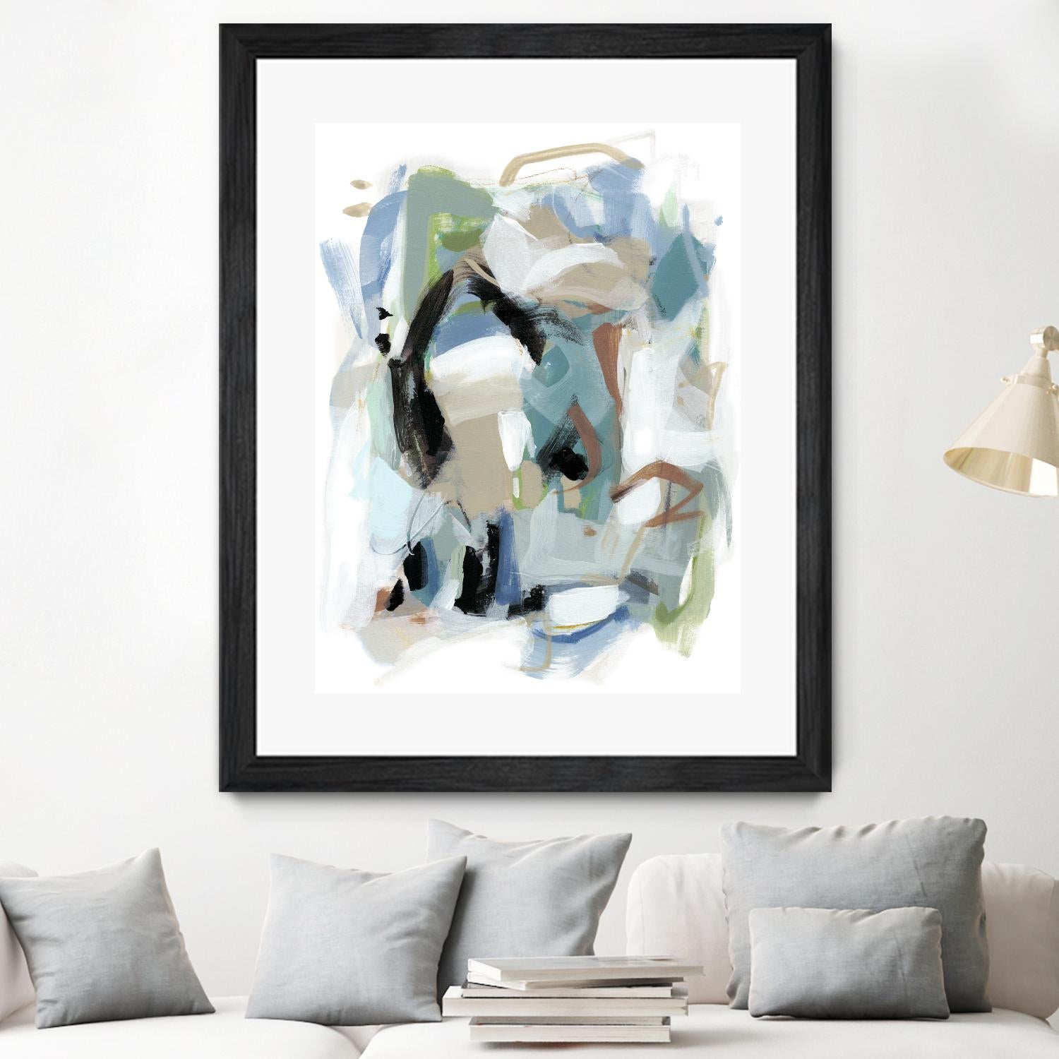 Fall III by Christina Long on GIANT ART - blue abstract