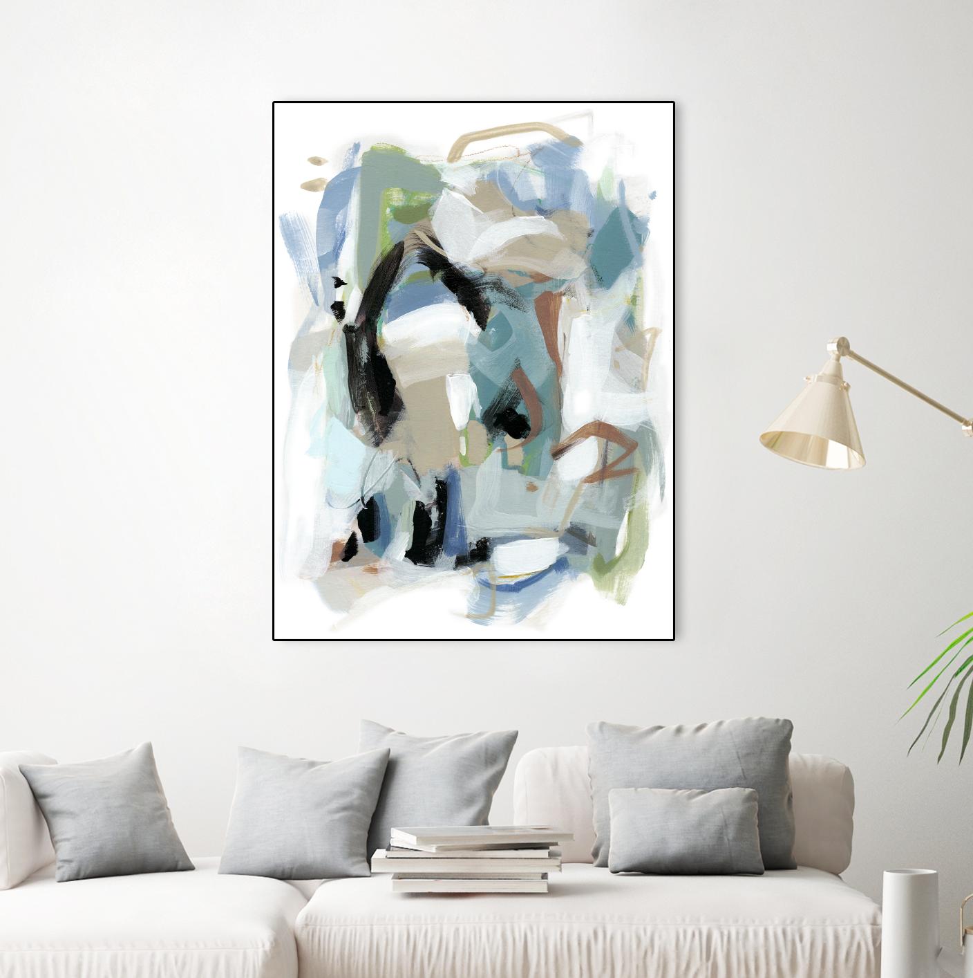 Fall III by Christina Long on GIANT ART - blue abstract