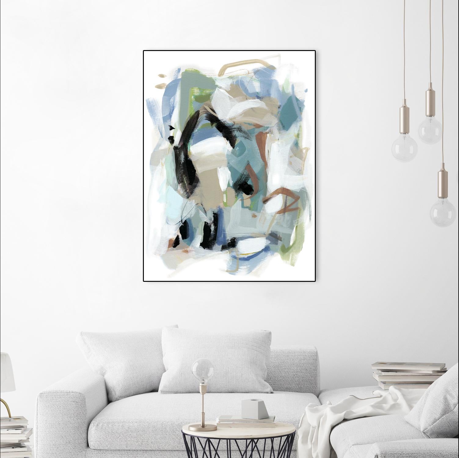 Fall III by Christina Long on GIANT ART - blue abstract