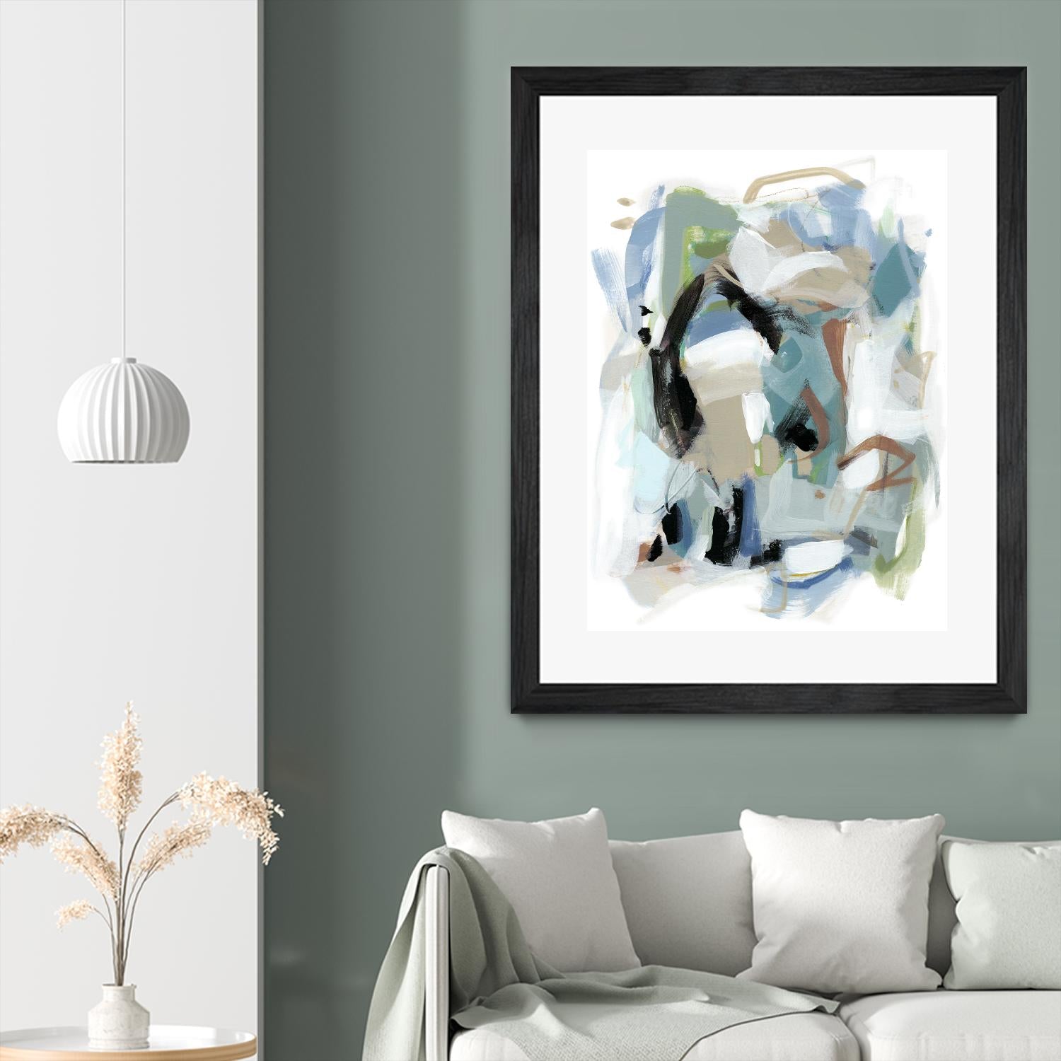 Fall III by Christina Long on GIANT ART - blue abstract